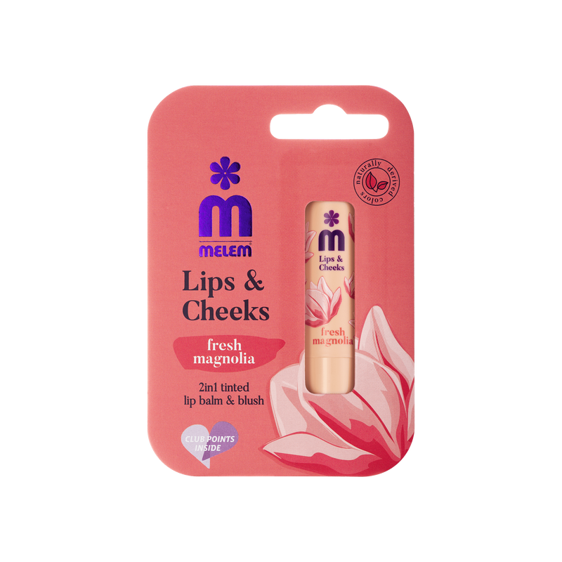 Melem Lip Balm Lips & Cheeks Magnolia – Getönter Balm für Lippen & Wangen