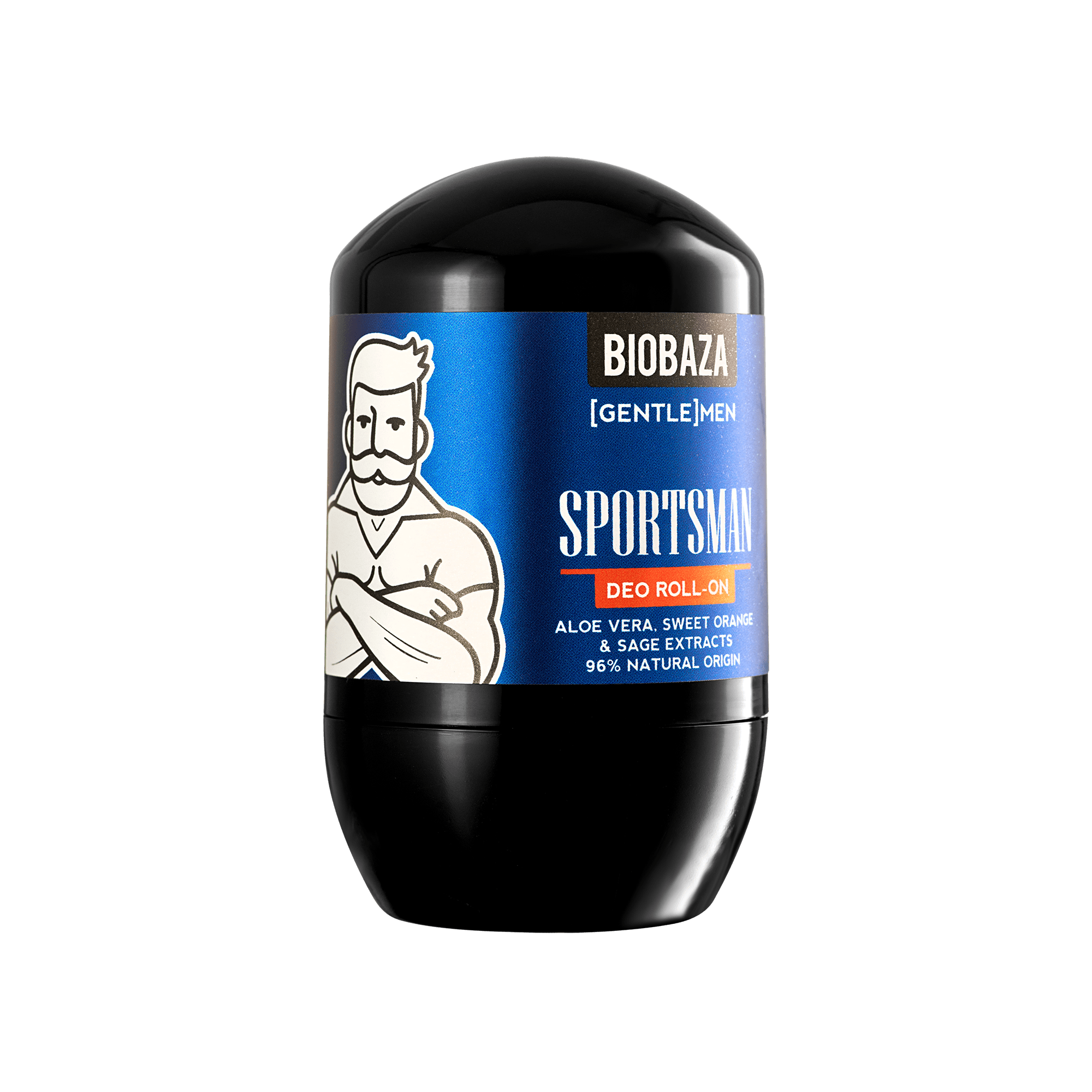 Biobaza Deo Roll-On Sportsmen 50 ml – Natürlicher 24h Schutz für aktive Männer