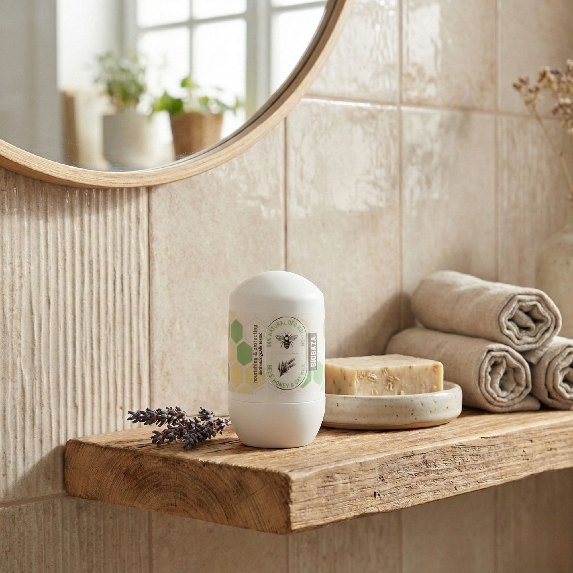 Biobaza Bees & Oats Deo Roll-On – Sanftes Deodorant für empfindliche Haut