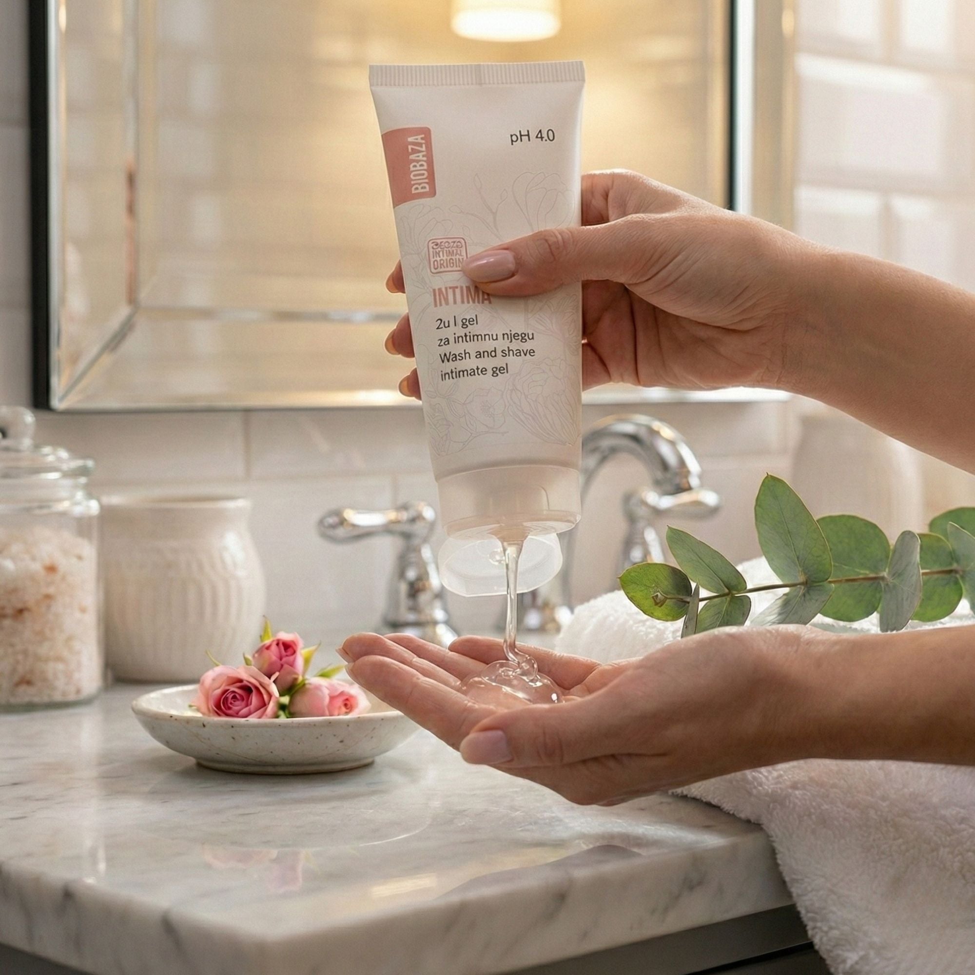 Biobaza Intima Wash & Shave Gel – 2in1 Intim-Waschgel & Rasiergel für empfindliche Haut