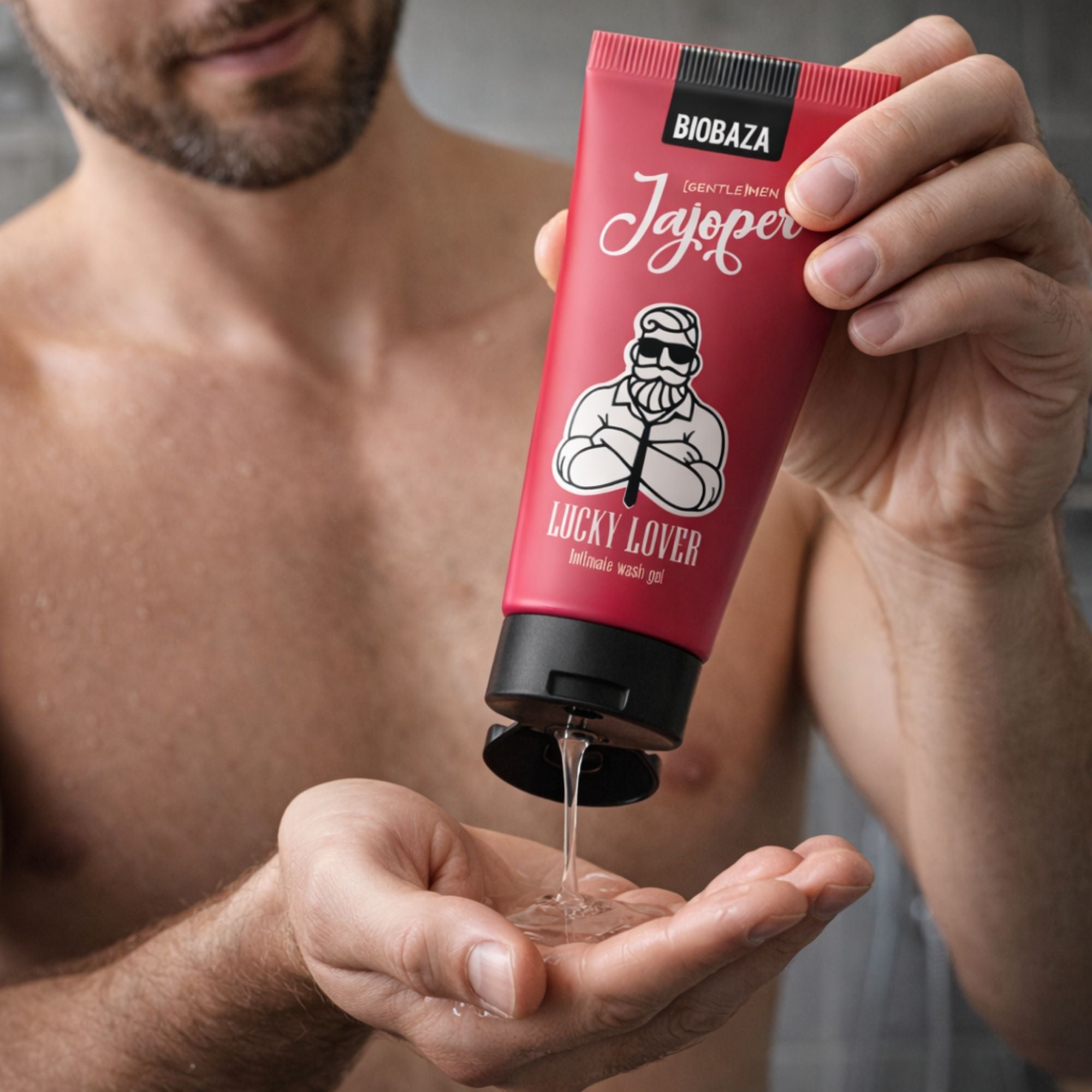 Biobaza Jajoper Lucky Lover Intimwaschgel – Sinnliche Intimpflege für Männer mit charismatischem Duft