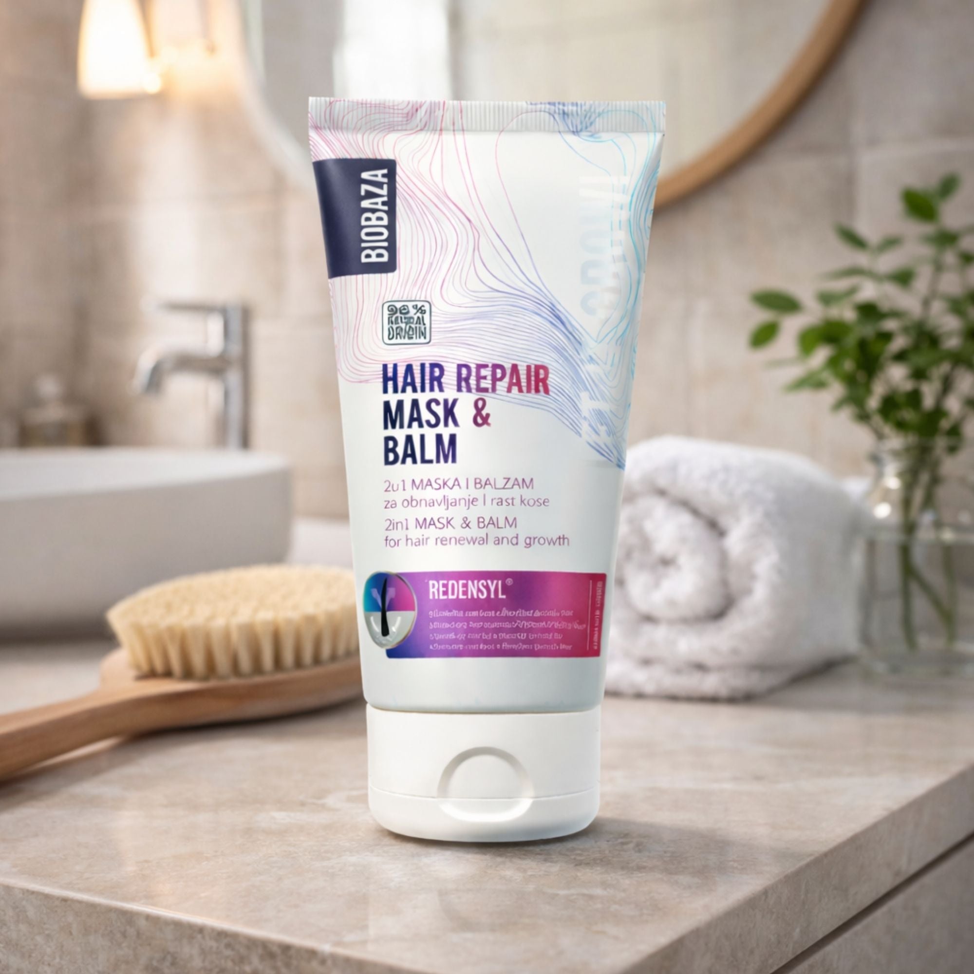 BIOBAZA Hair Repair 2in1 Maske & Conditioner – Für Haarwachstum, Regeneration & mehr Glanz