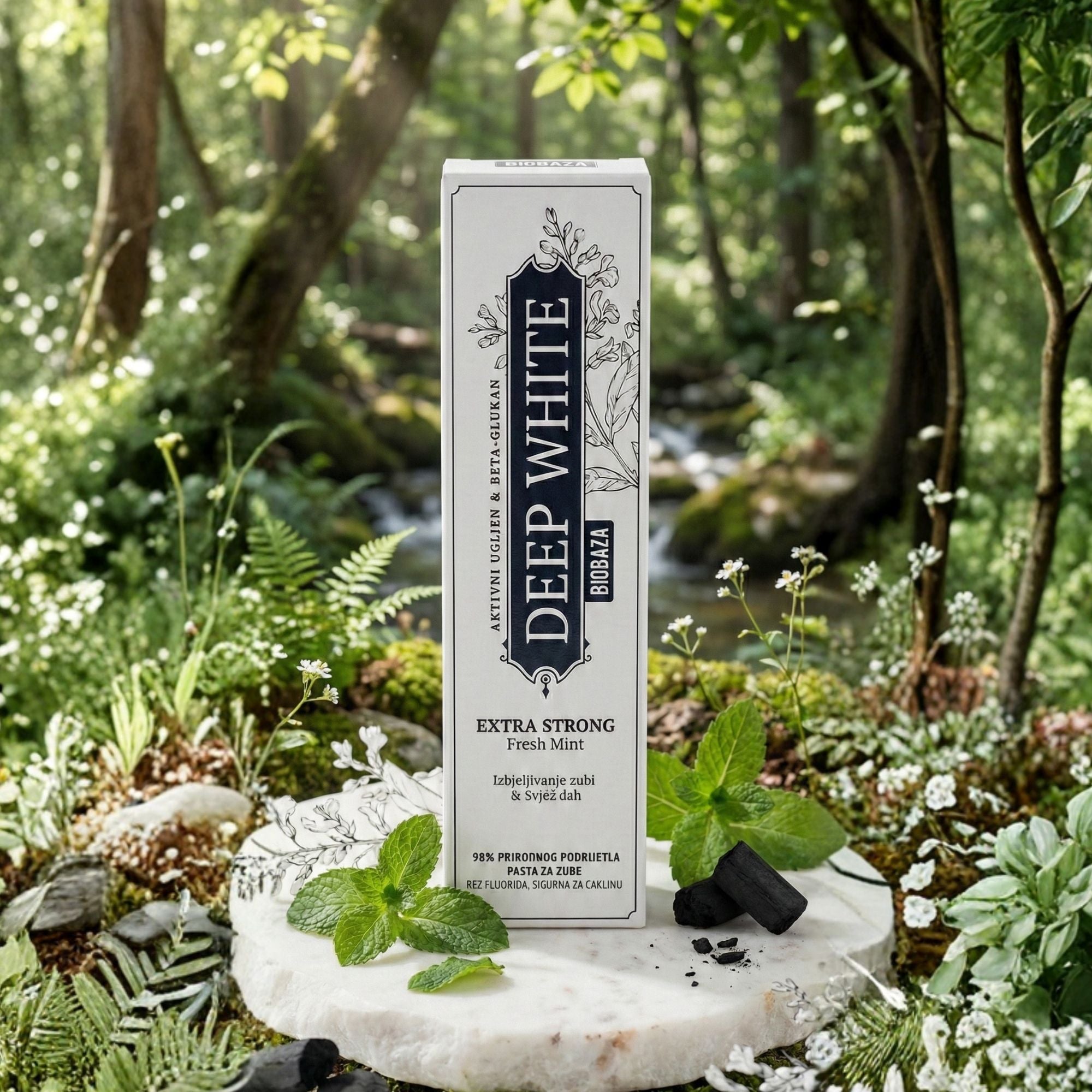 Biobaza Deep White Extra Strong Zahnpasta – Intensive Whitening-Zahnpasta für sichtbar weißere Zähne