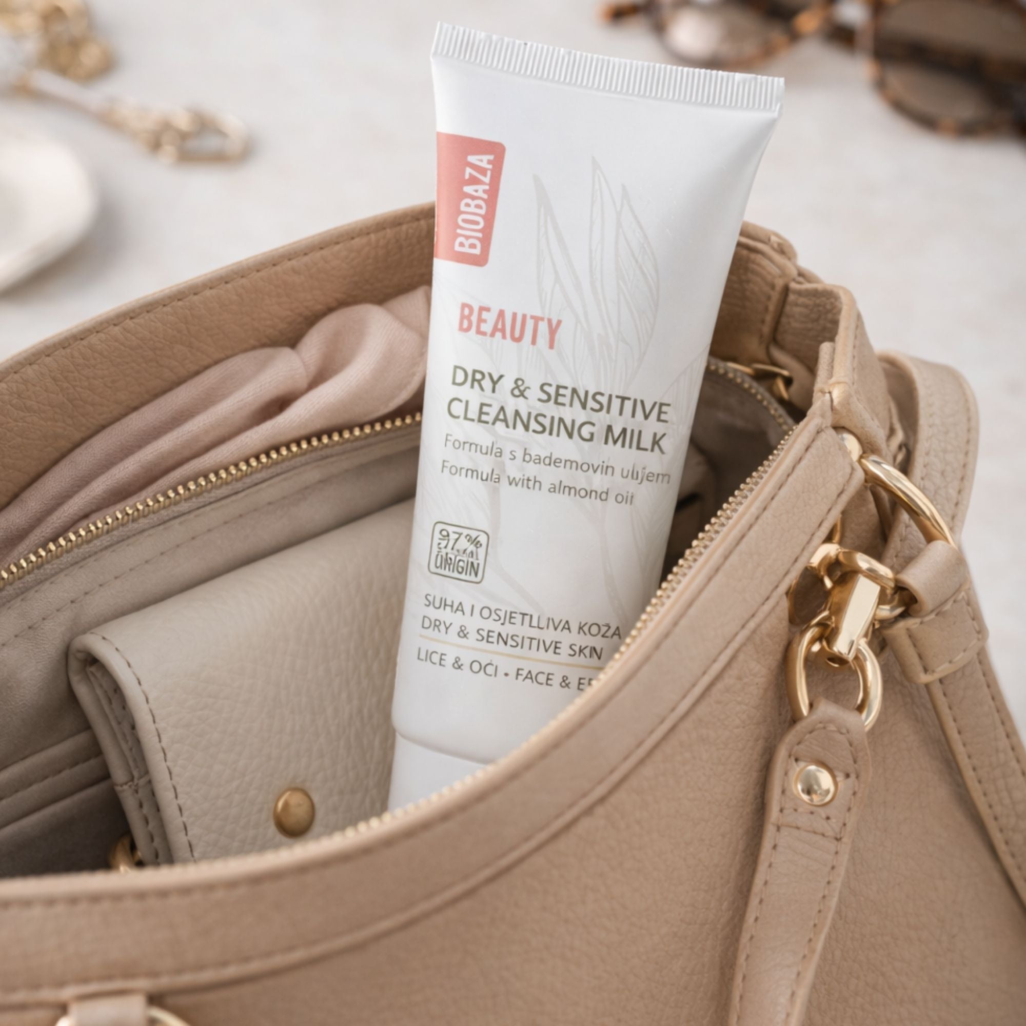BIOBAZA Beauty Reinigungsmilch – Sanfte Reinigung für trockene & empfindliche Haut