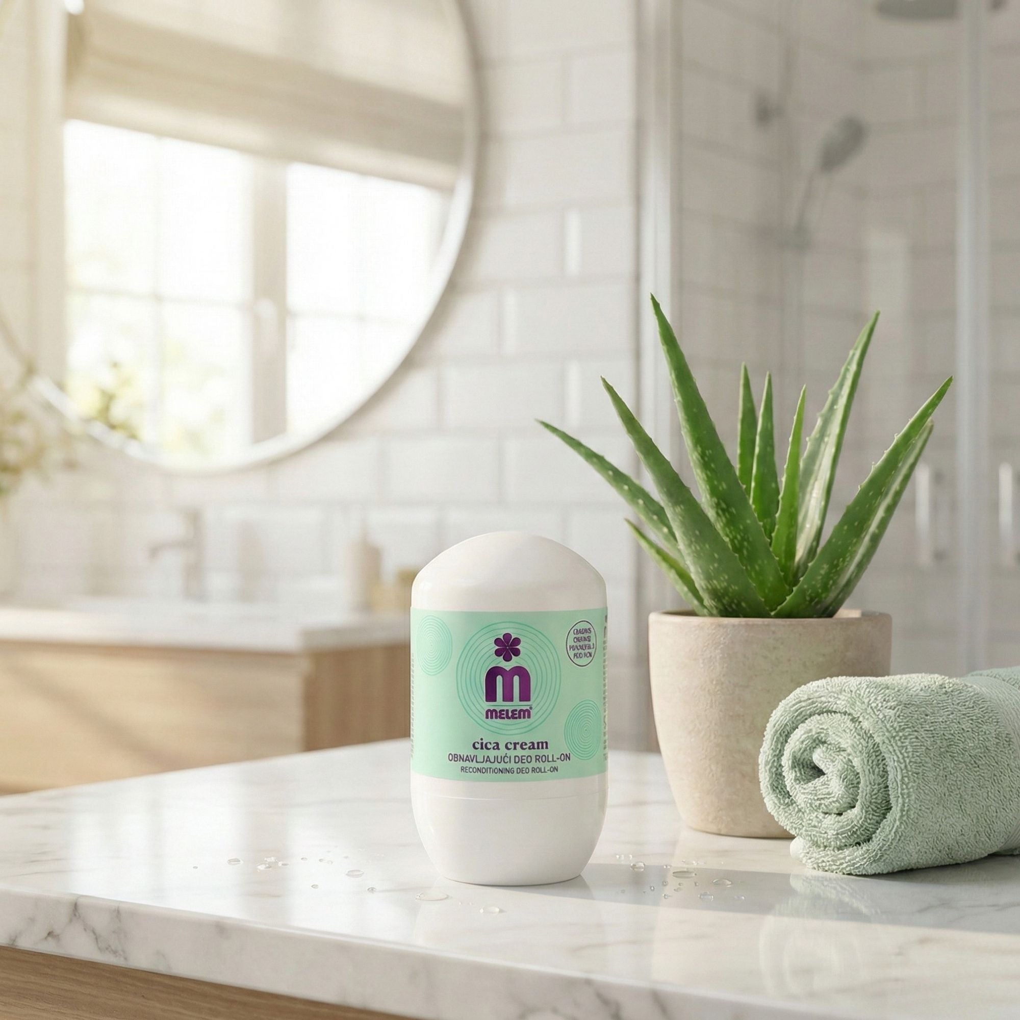 Melem Deo Roll-On Cica Cream – Sanftes Deo für empfindliche & gereizte Achselhaut