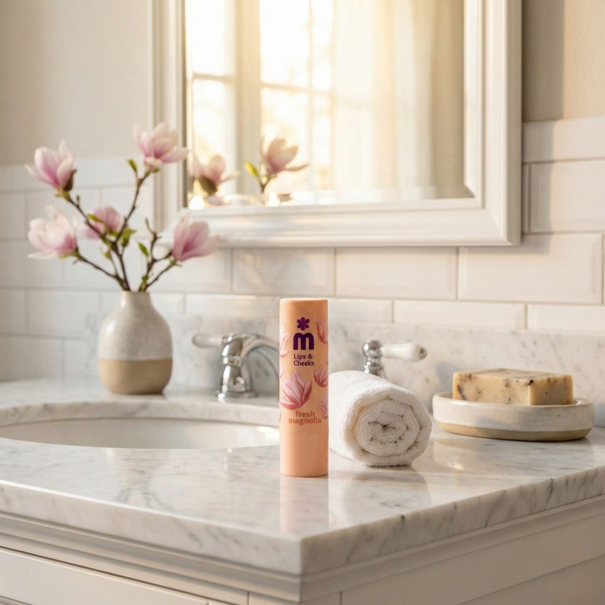 Melem Lip Balm Lips & Cheeks Magnolia – Getönter Balm für Lippen & Wangen