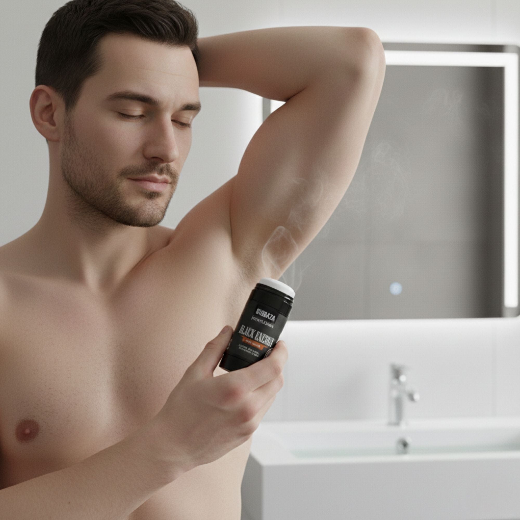 BIOBAZA MEN Deo Stick Black Energy – Aluminiumfreier Deo Stick mit Aktivkohle & 24h Frische