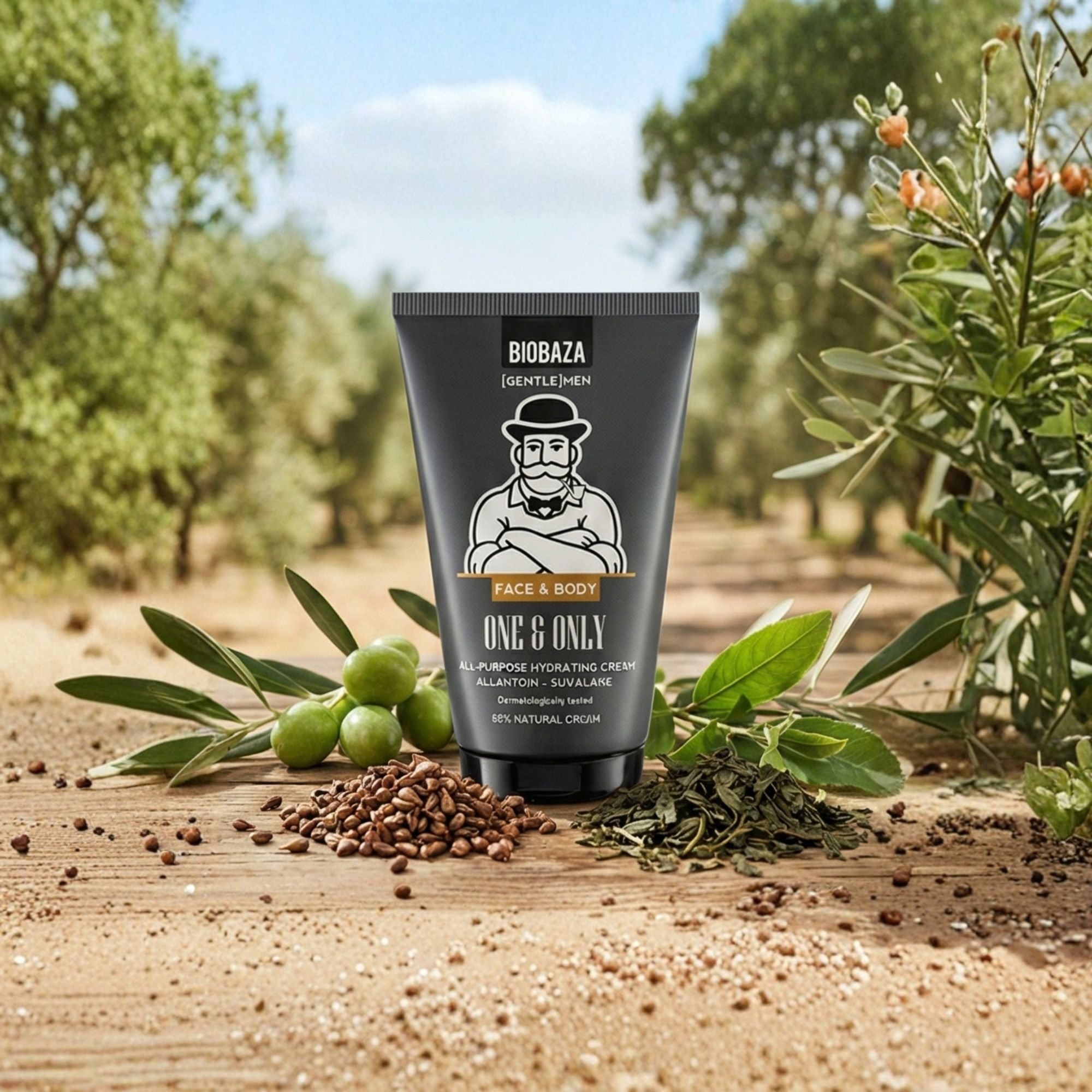BIOBAZA Men One&Only Pflegecreme – Feuchtigkeitspflege für Gesicht, Hände & Körper