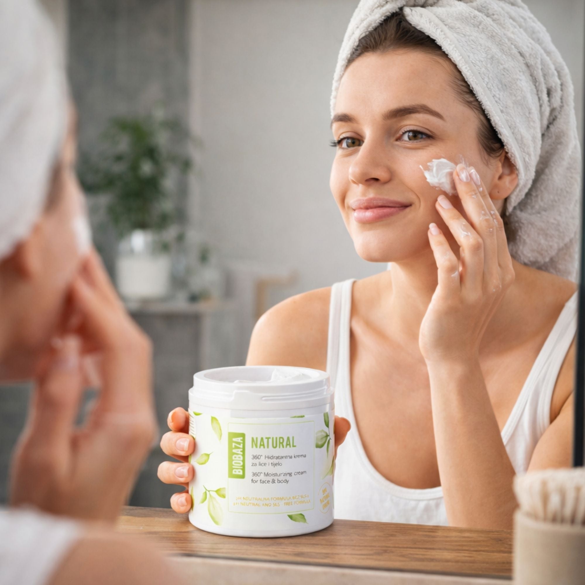 BIOBAZA Natural Universelle Pflegecreme – Feuchtigkeitspflege für Gesicht & Körper