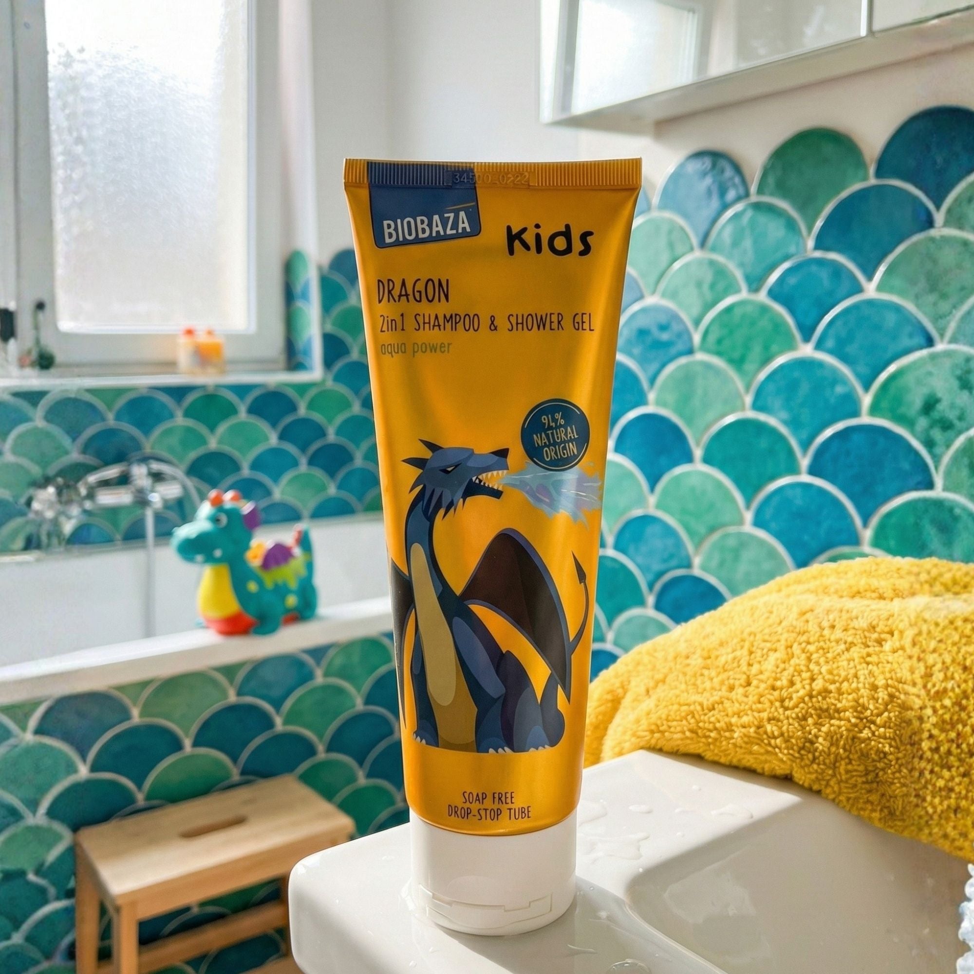 Biobaza Kids 2-in-1 Body & Hair Dragon – Mildes Shampoo & Duschgel für Kinder
