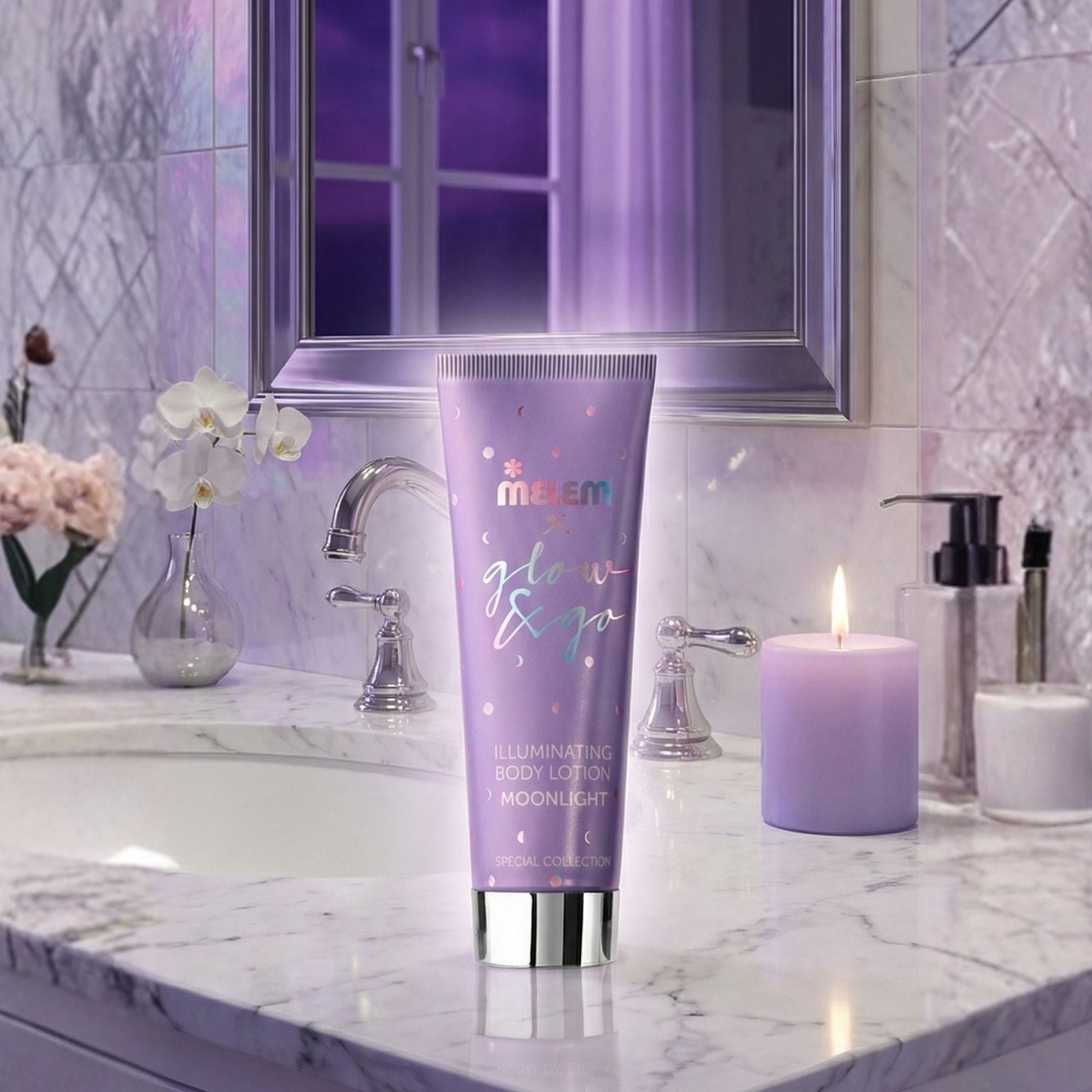 Melem Glow & Go Shimmering Body Lotion Moonlight – Körperlotion mit elegantem Glow-Effekt