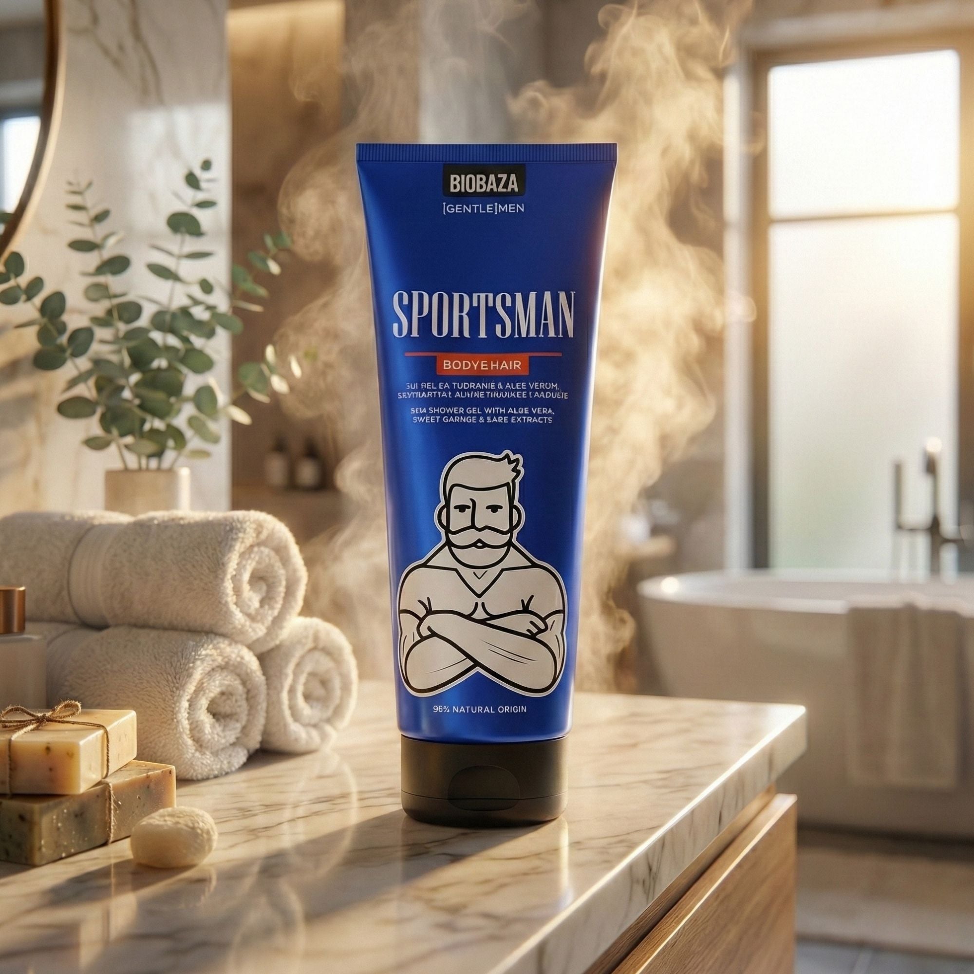 Biobaza Sportsmen 2in1 Body & Hair – Sportliches Duschgel & Shampoo für Männer