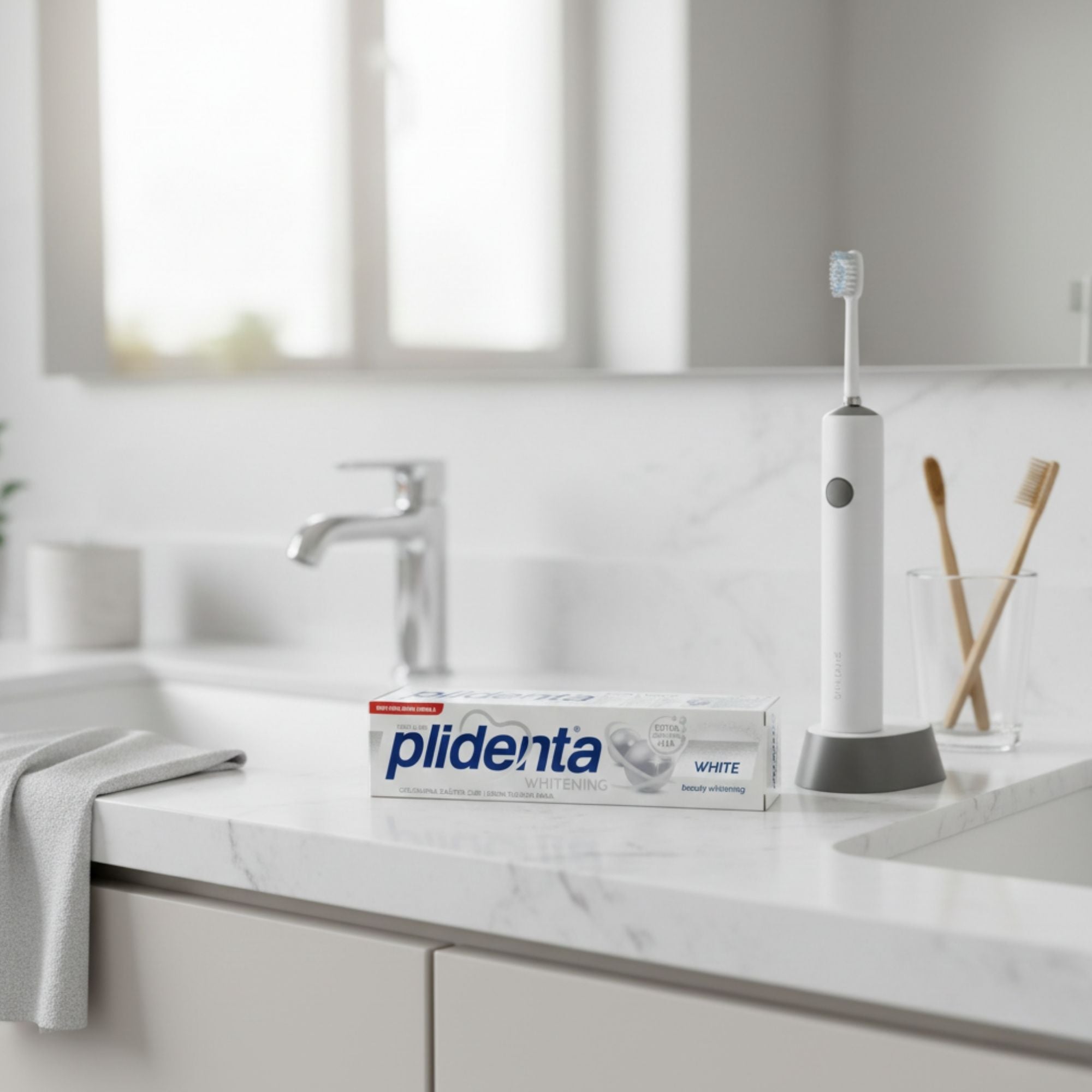 PLIDENTA Total White Whitening Zahnpasta – Für weißere Zähne, starken Zahnschmelz & gesundes Zahnfleisch