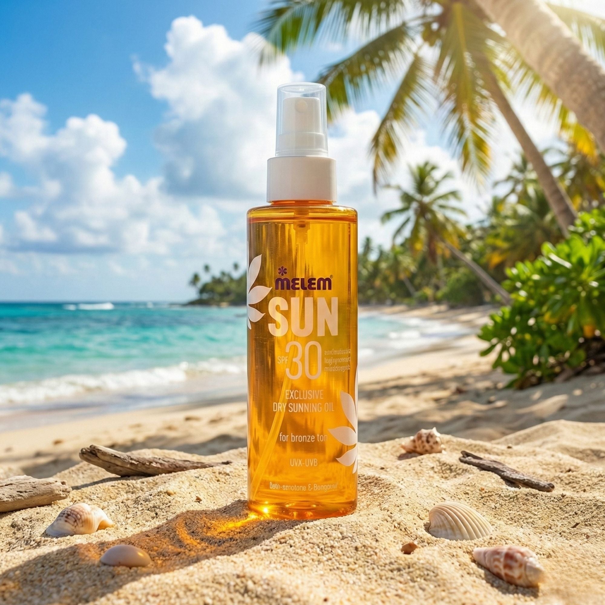Melem Sun Dry Oil SPF 30 – Trockenes Sonnenöl mit hohem UVA- & UVB-Schutz