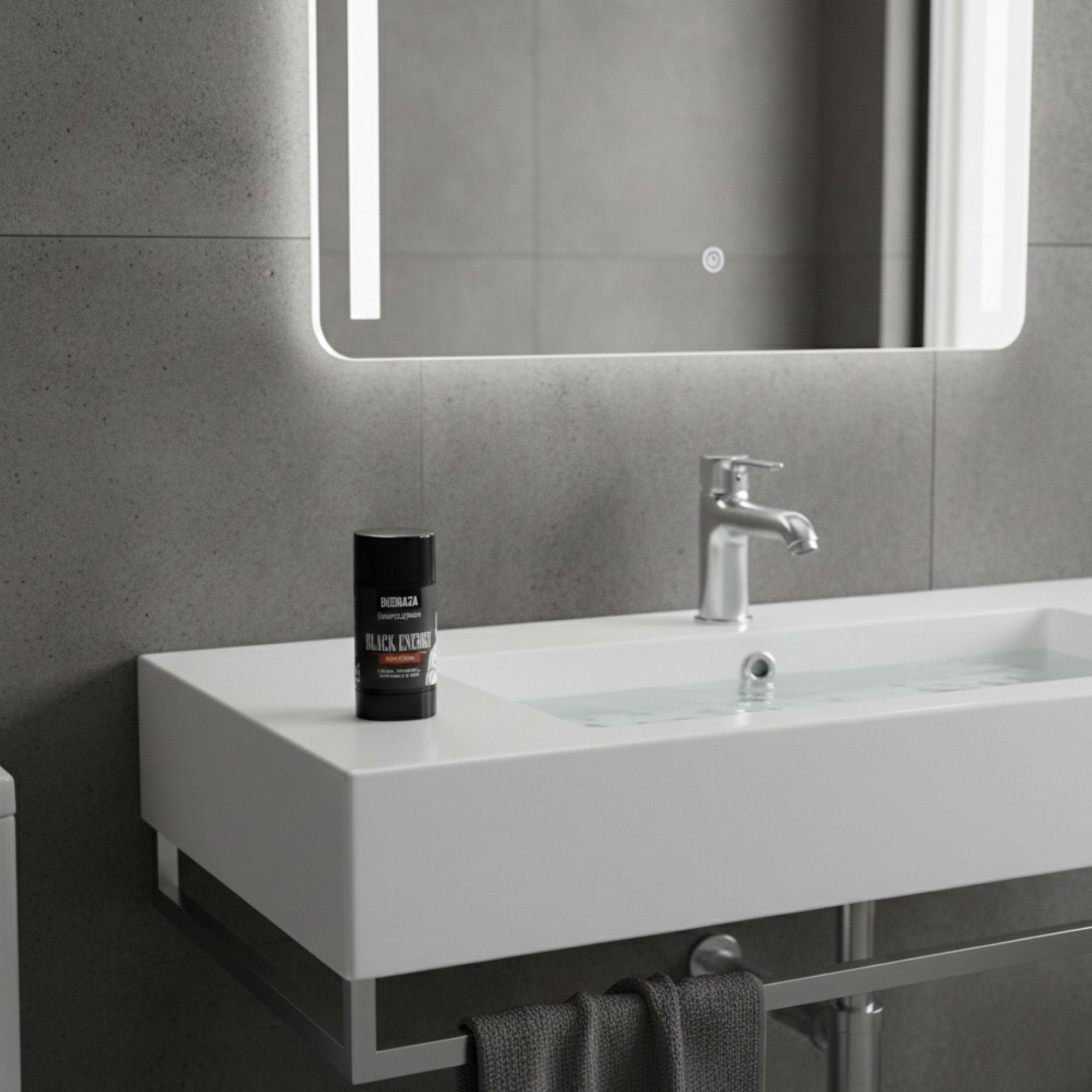 BIOBAZA MEN Deo Stick Black Energy – Aluminiumfreier Deo Stick mit Aktivkohle & 24h Frische