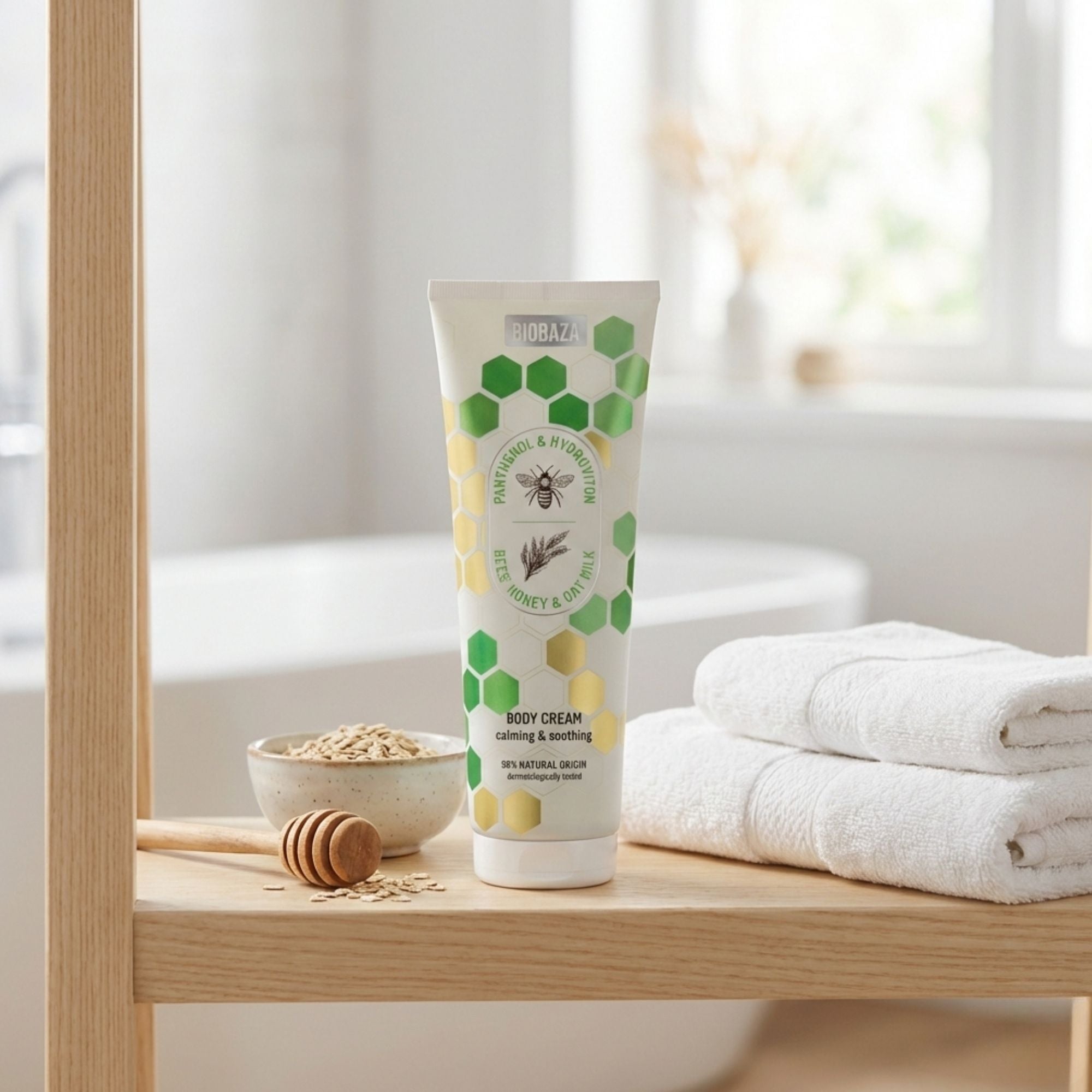 Biobaza Body Cream Bees & Oats – Natürliche Körpercreme mit Honig & Hafer