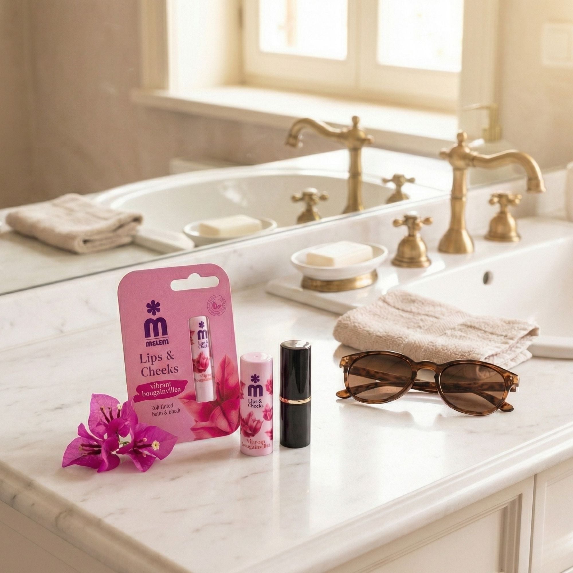 Melem Lip Balm Lips & Cheeks Bougainvillea – Getönter Lippen- & Wangenbalsam mit frischem Glow