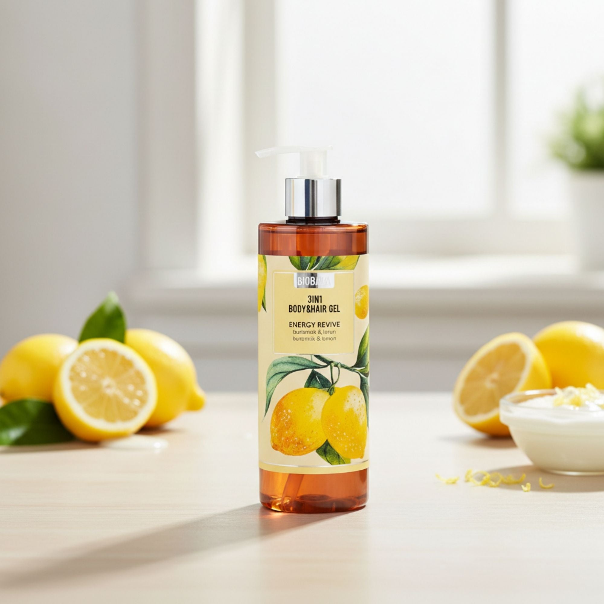 Biobaza 3in1 Body & Hair Energy Revive – Belebendes Duschgel & Shampoo für Körper, Haar & Gesicht