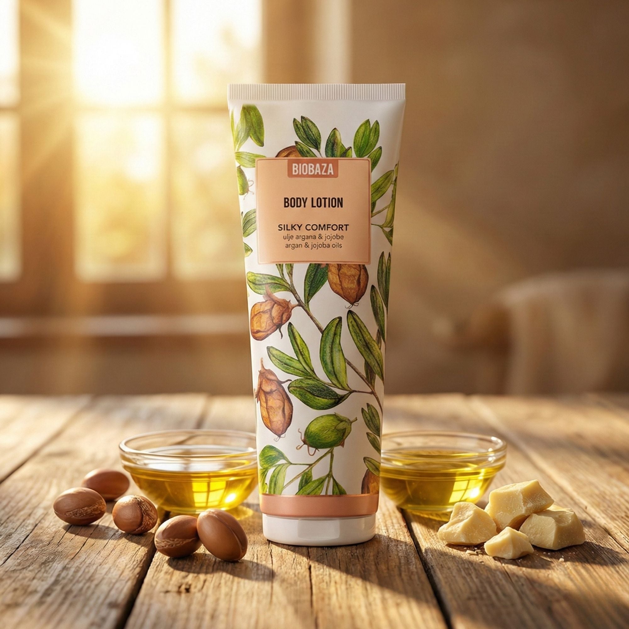 Biobaza Comfort Body Lotion – Pflegende Körperlotion mit Argan- & Jojobaöl