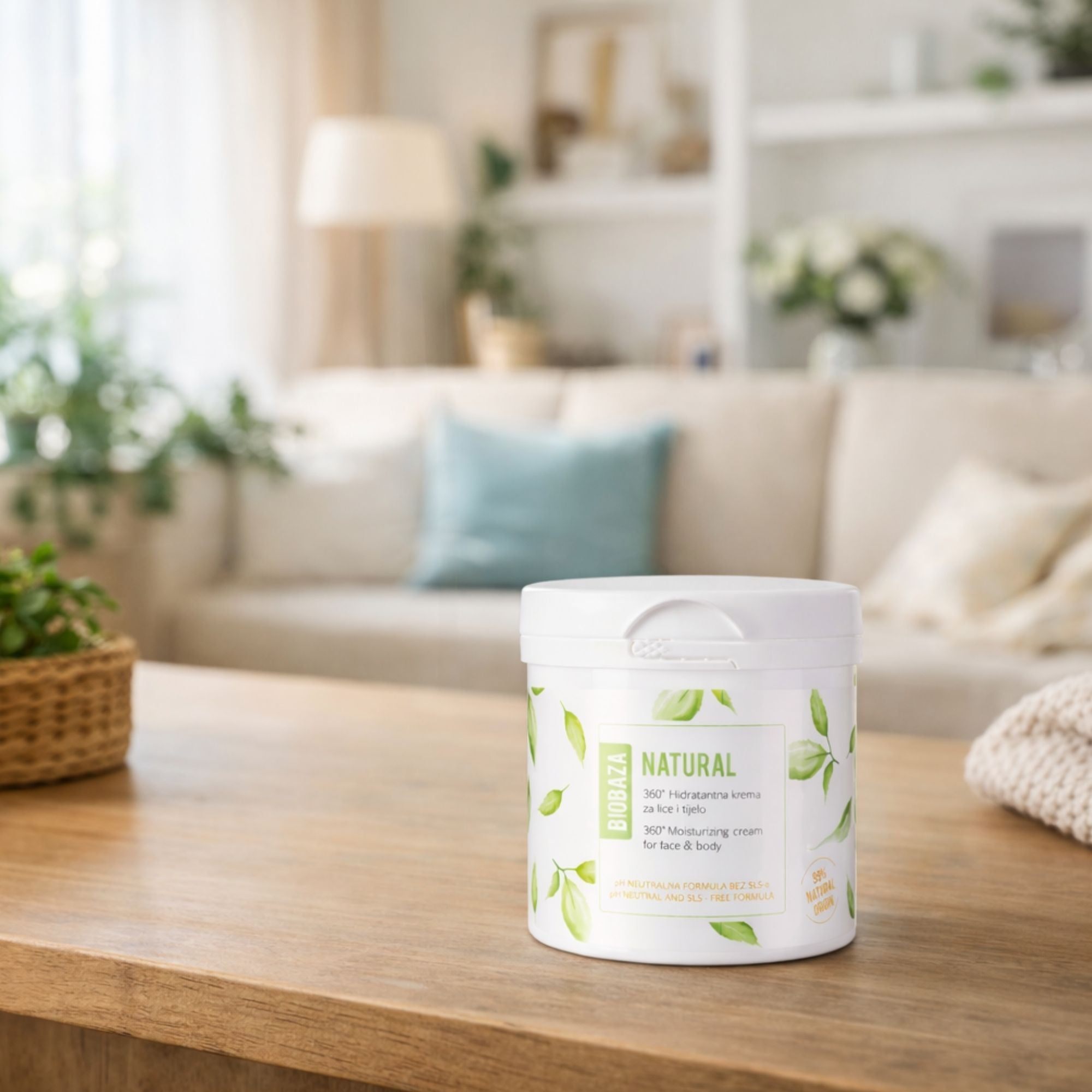 BIOBAZA Natural Universelle Pflegecreme – Feuchtigkeitspflege für Gesicht & Körper