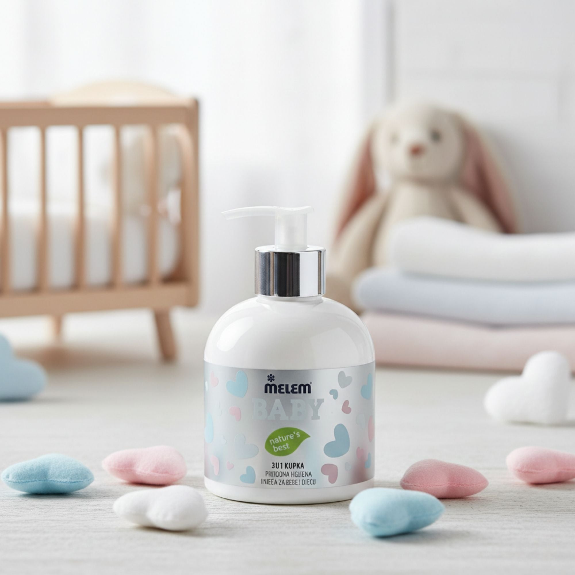 Melem Baby Bath 3-in-1 – Sanftes Babybad für Körper, Haare & Gesicht