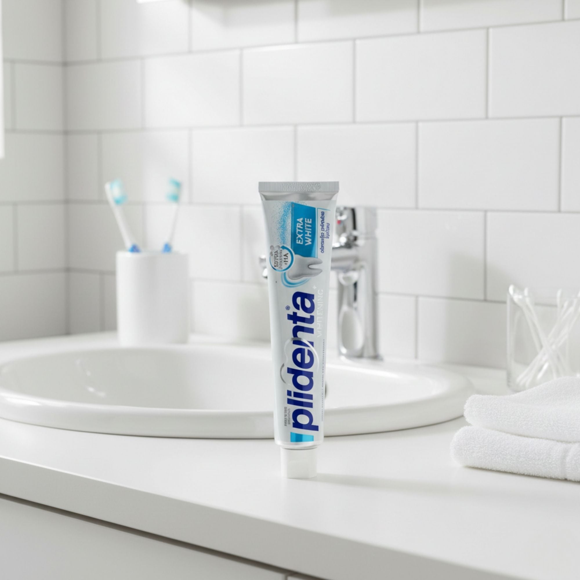 PLIDENTA Extra White Whitening Zahnpasta – Für natürlich weiße Zähne & strahlenden Glanz