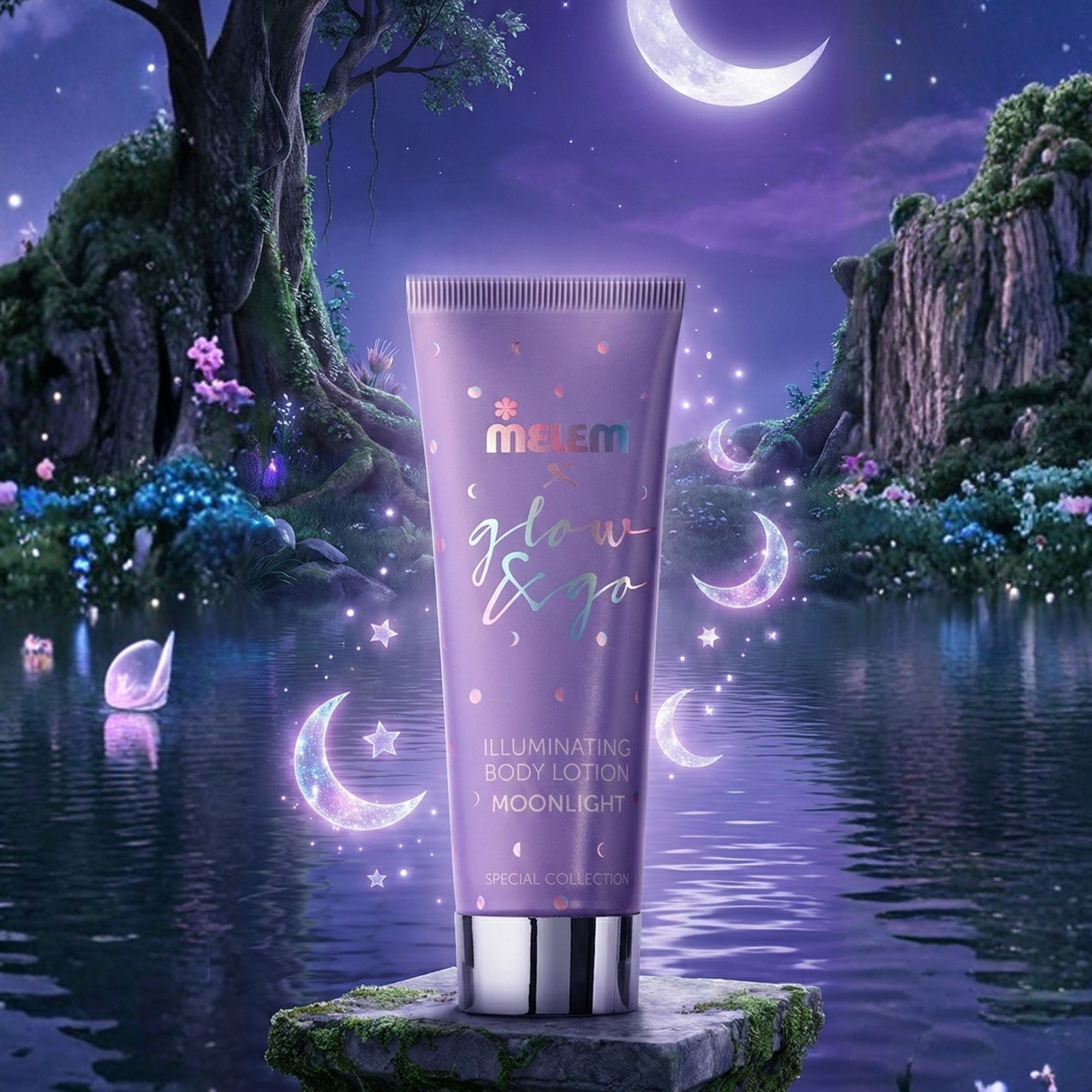 Melem Glow & Go Shimmering Body Lotion Moonlight – Körperlotion mit elegantem Glow-Effekt