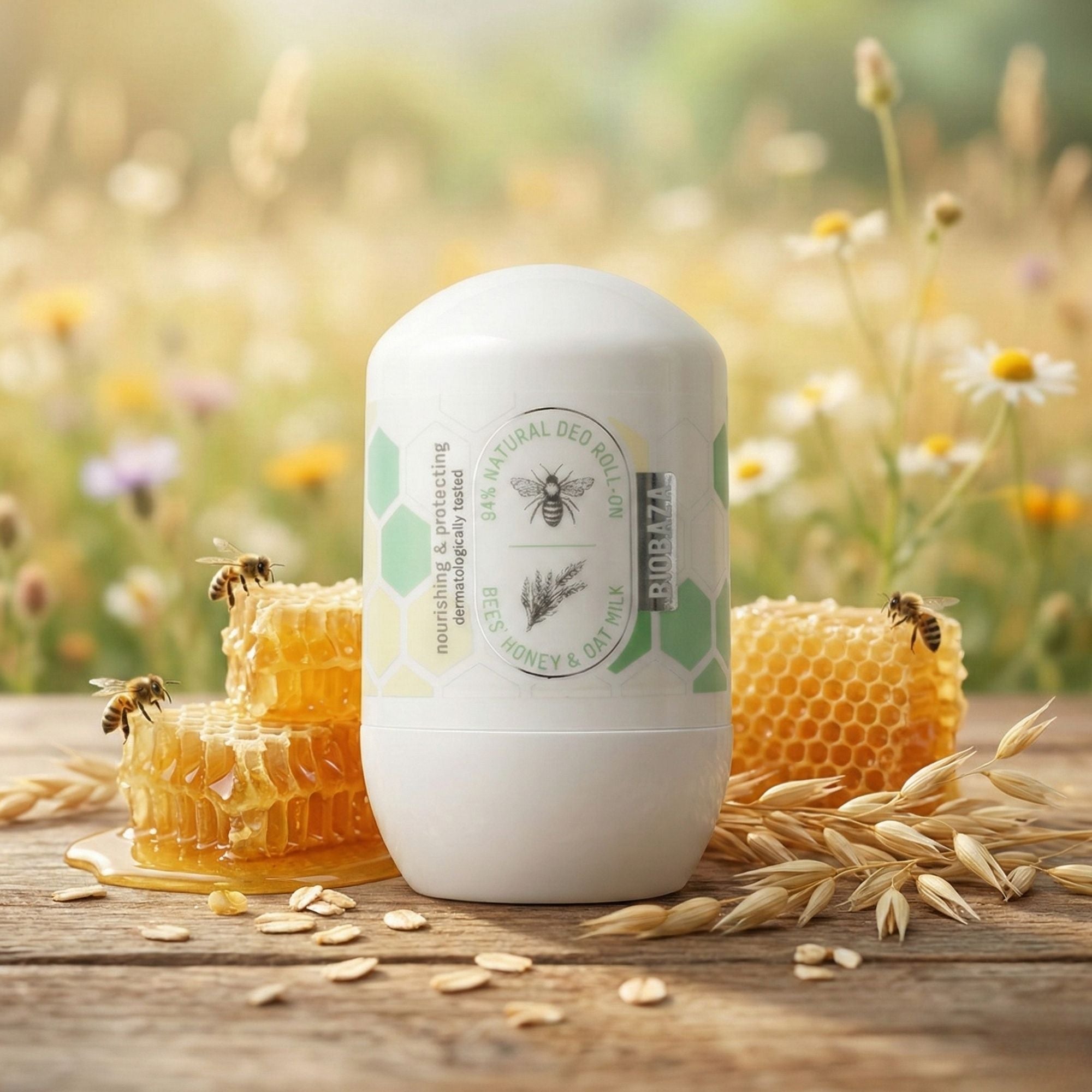 Biobaza Bees & Oats Deo Roll-On – Sanftes Deodorant für empfindliche Haut