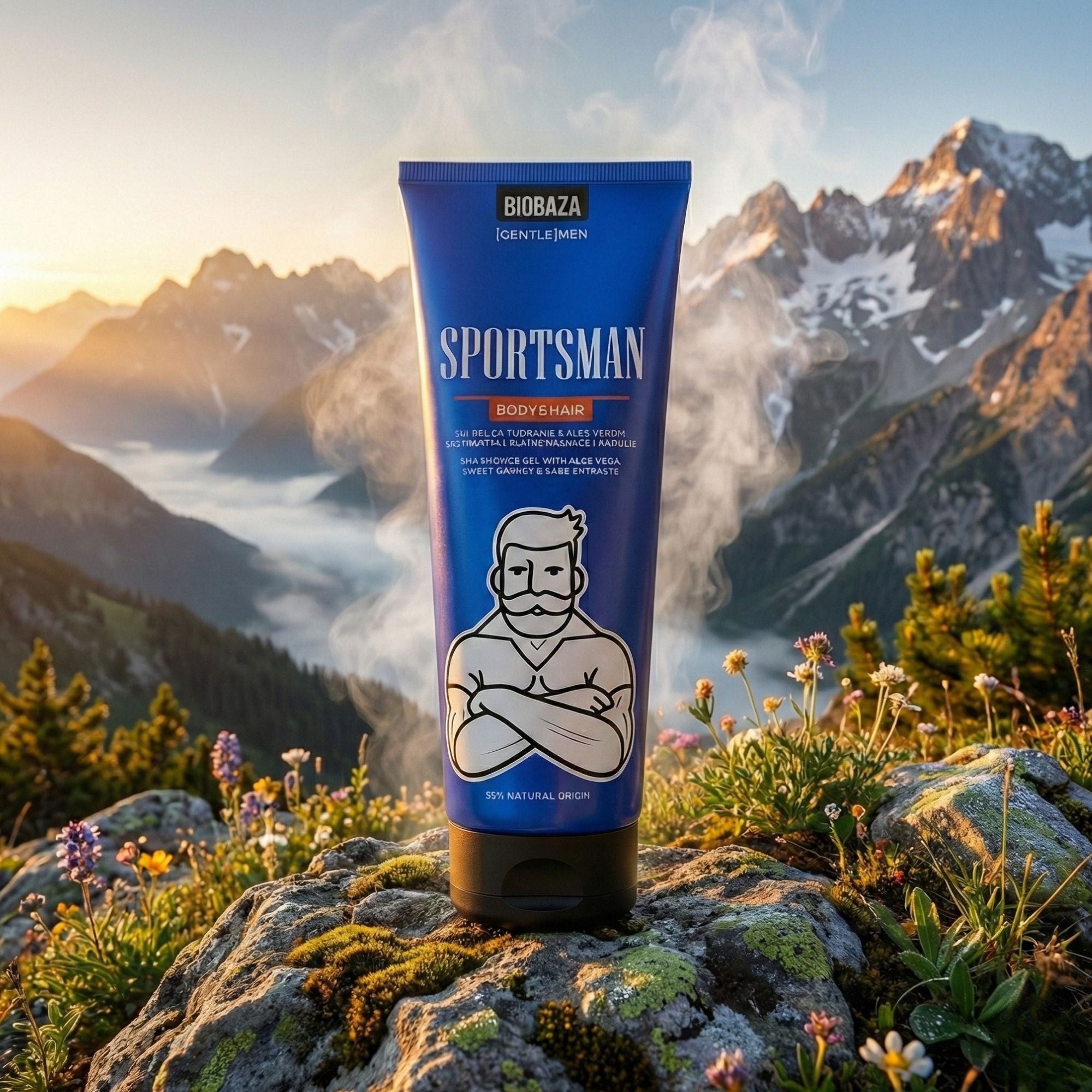 Biobaza Sportsmen 2in1 Body & Hair – Sportliches Duschgel & Shampoo für Männer