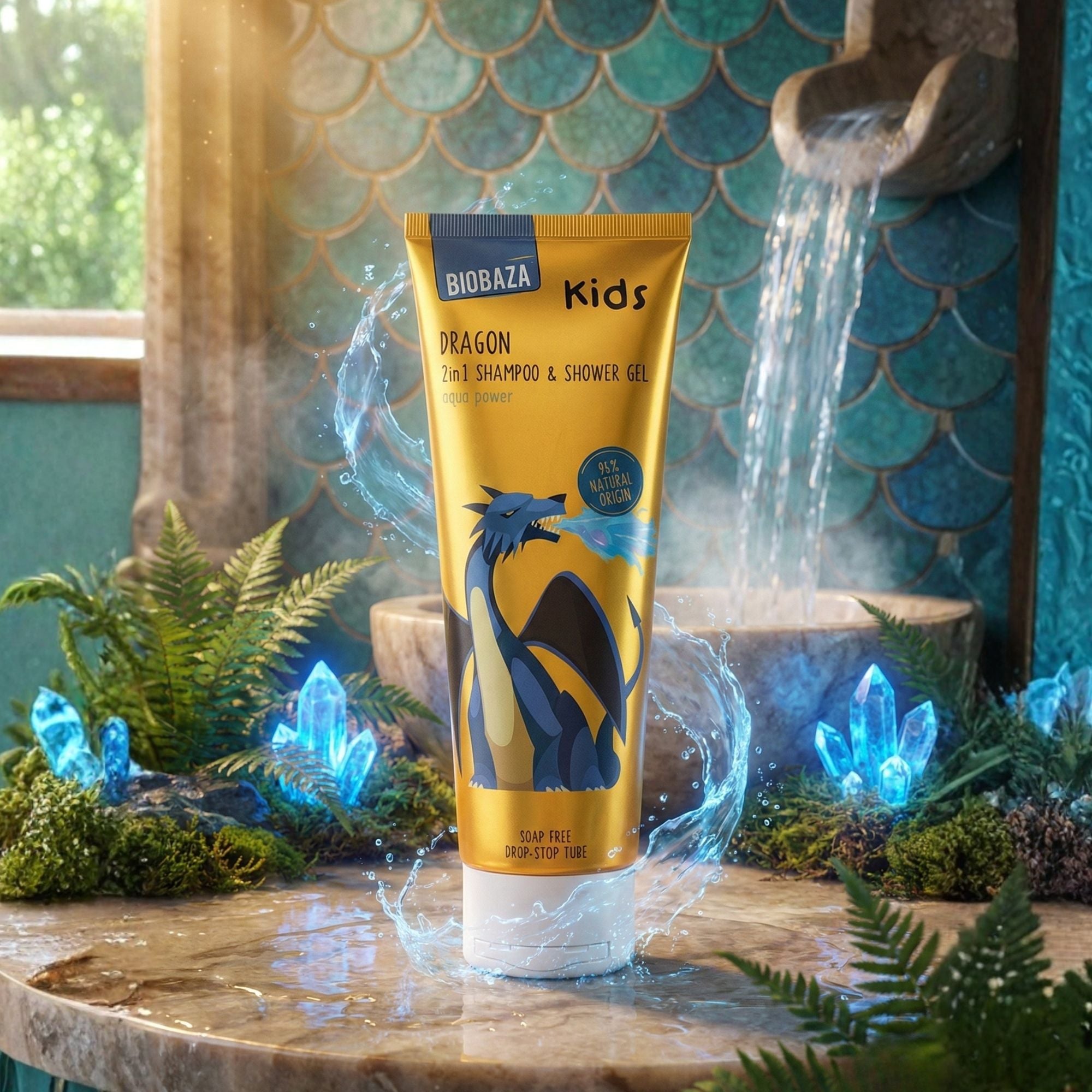 Biobaza Kids 2-in-1 Body & Hair Dragon – Mildes Shampoo & Duschgel für Kinder