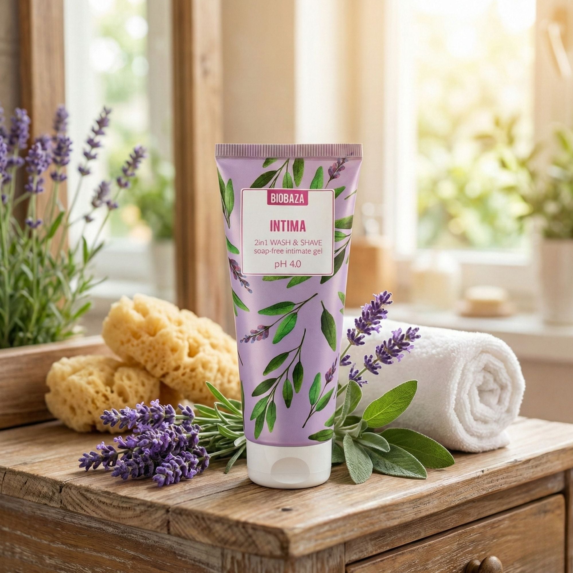 Biobaza 2-in-1 Wash & Shave Intim-Gel – Sanfte Intimpflege & Rasur für empfindliche Haut