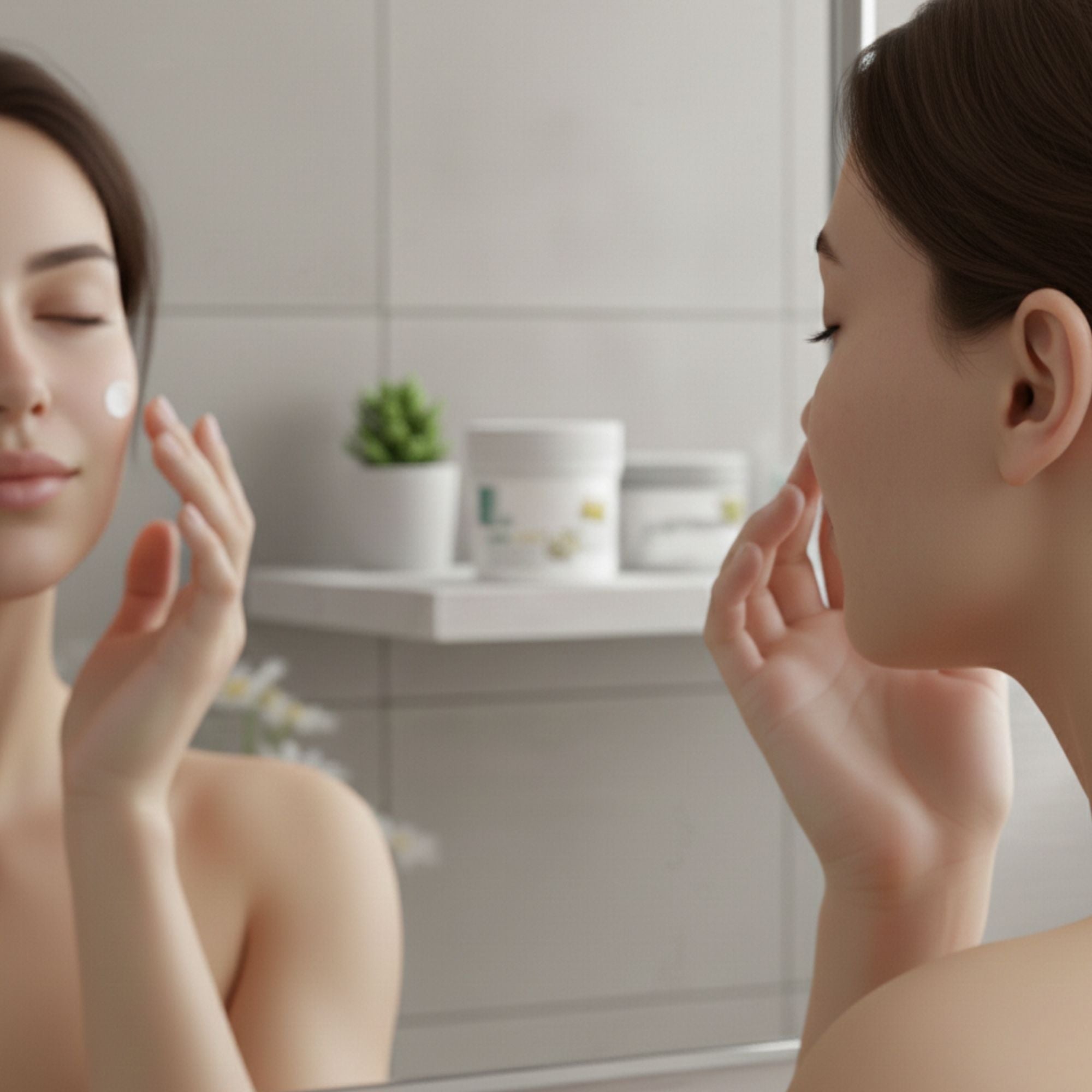BIOBAZA Natürliche Pflegecreme für empfindliche Haut – Beruhigende Feuchtigkeitspflege mit Kamille & Immortelle