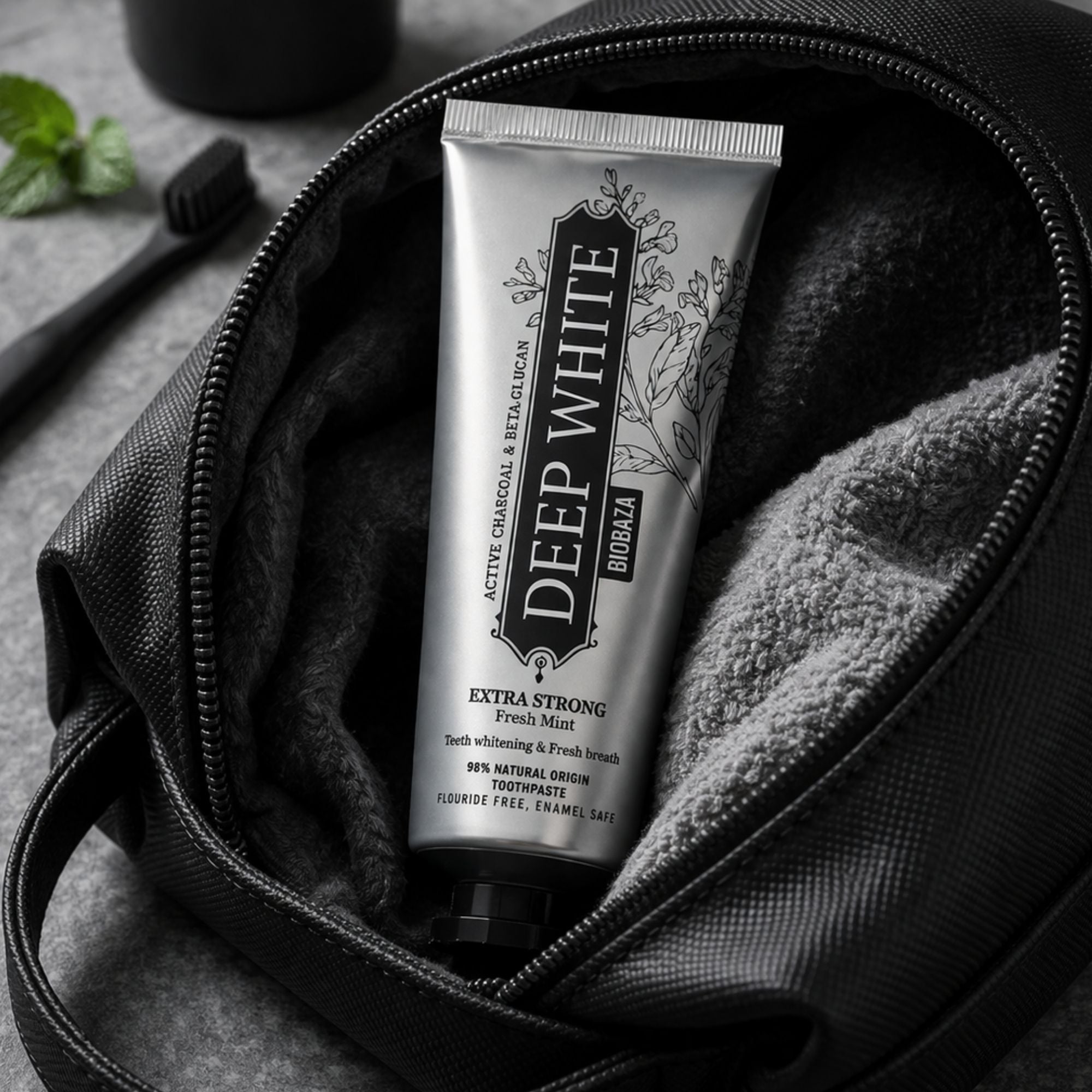 Biobaza Deep White Extra Strong Zahnpasta – Intensive Whitening-Zahnpasta für sichtbar weißere Zähne