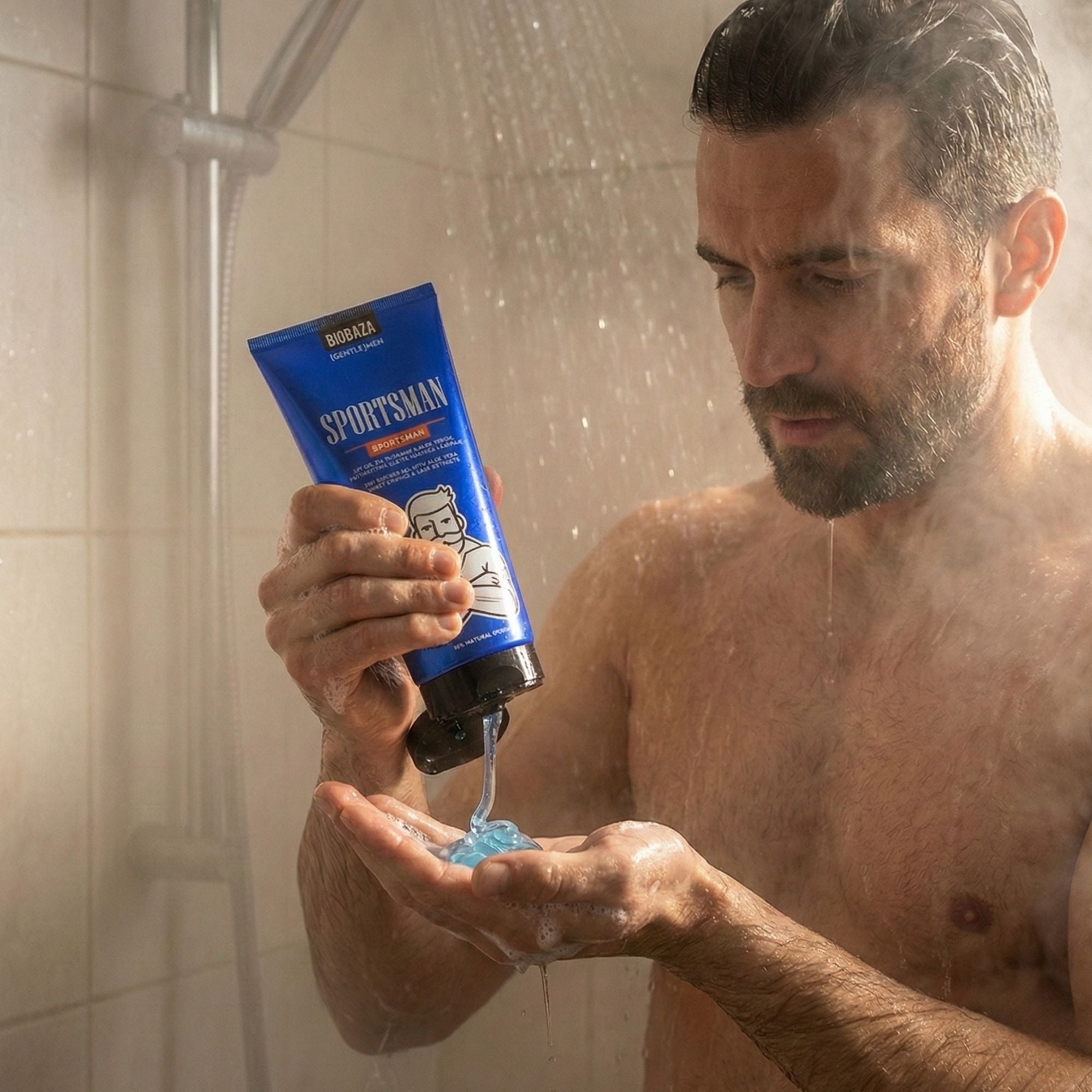 Biobaza Sportsmen 2in1 Body & Hair – Sportliches Duschgel & Shampoo für Männer