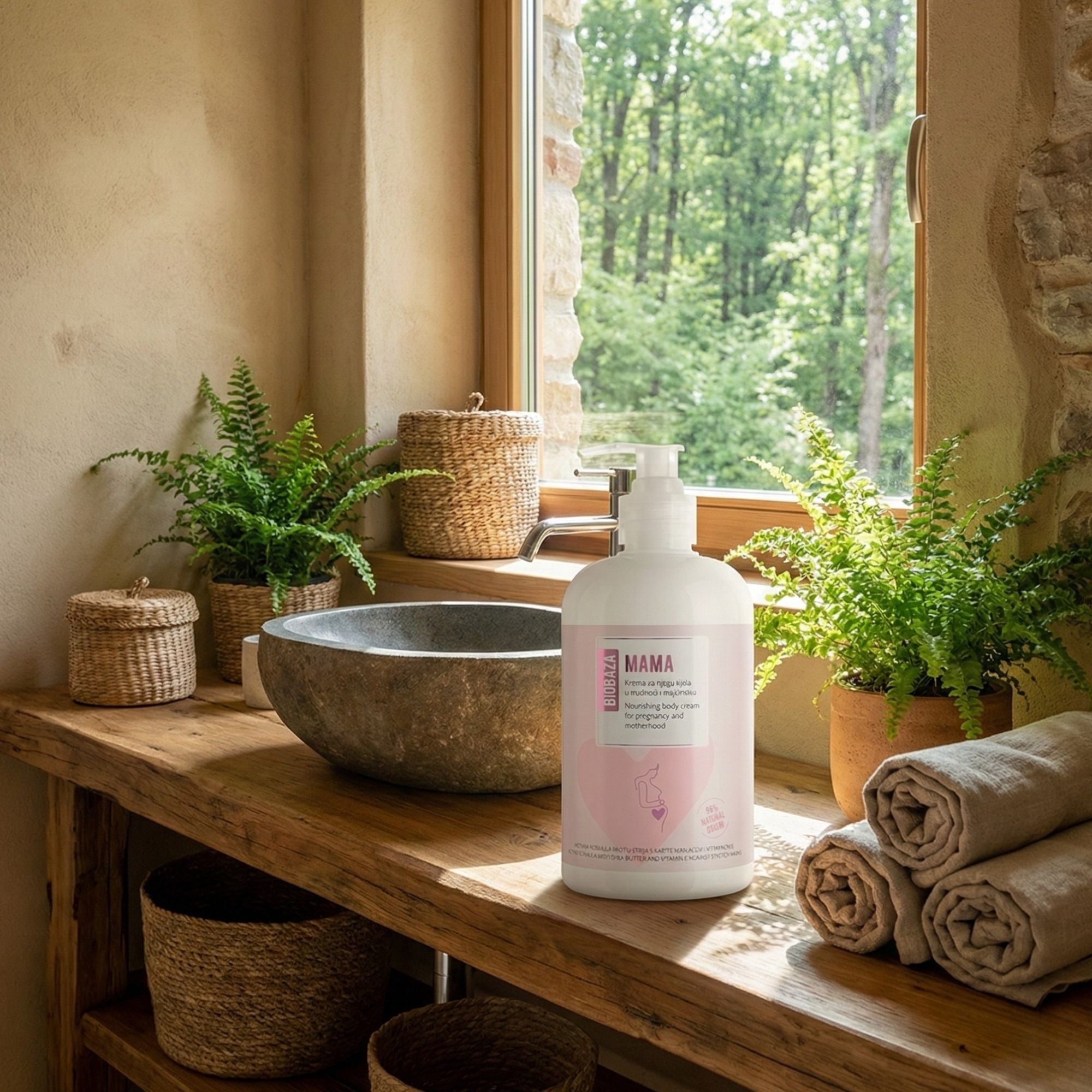 Biobaza Mama Supernourishing Body Cream – Reichhaltige Körpercreme für Schwangerschaft & empfindliche Haut