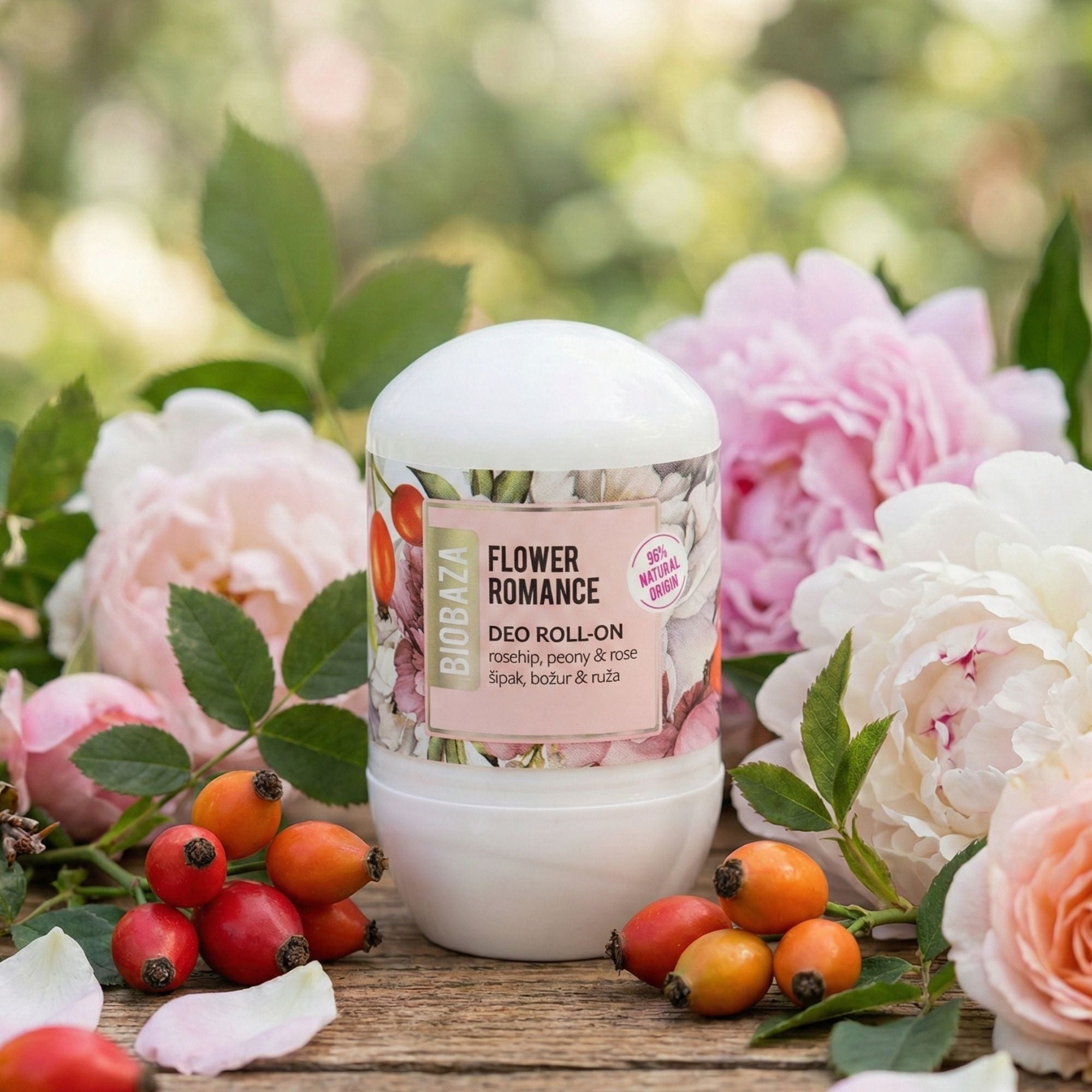 Biobaza Flower Romance Natural Deo Roll-On – Natürlicher Deo-Schutz mit floralem Duft