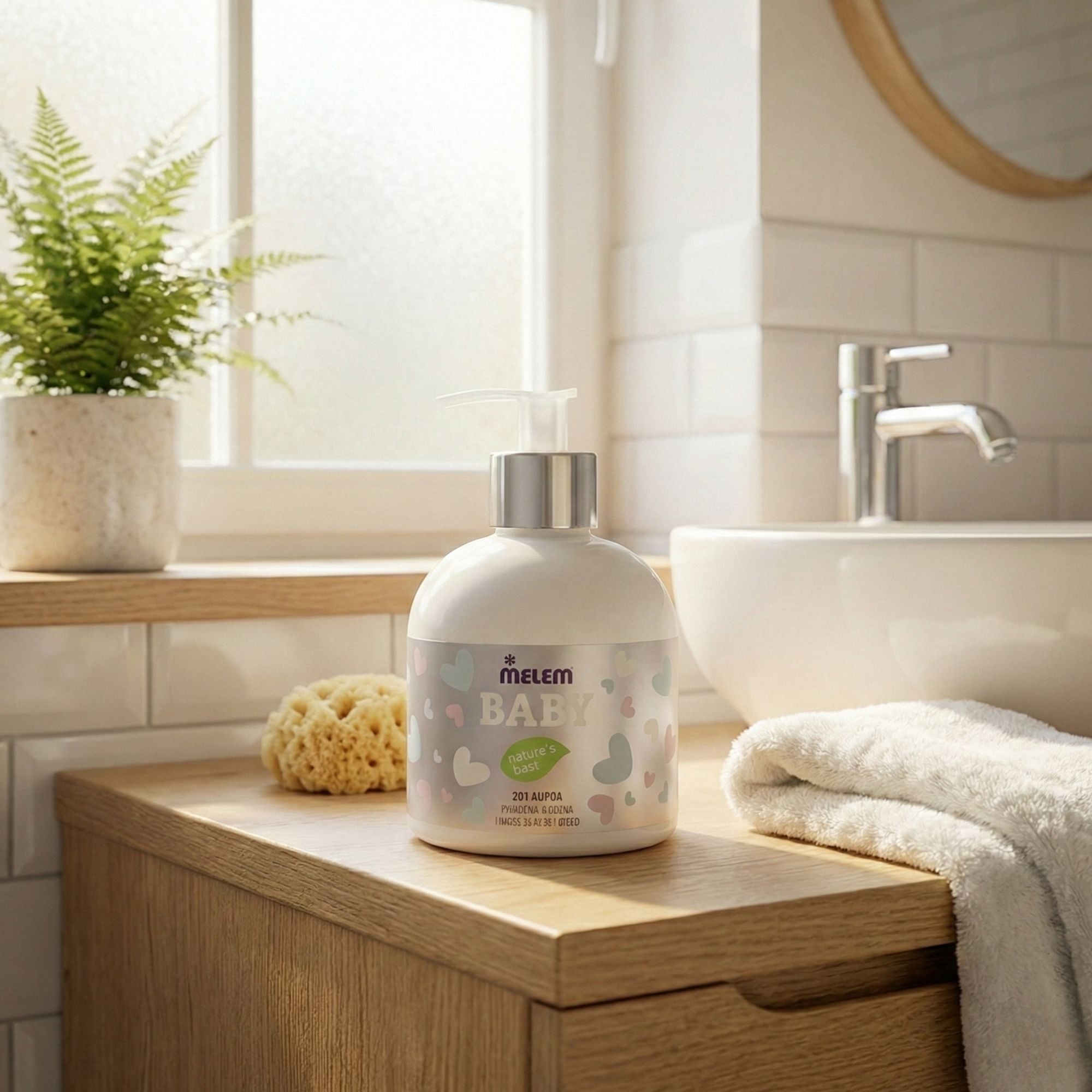 Melem Baby Bath 3-in-1 – Sanftes Babybad für Körper, Haare & Gesicht