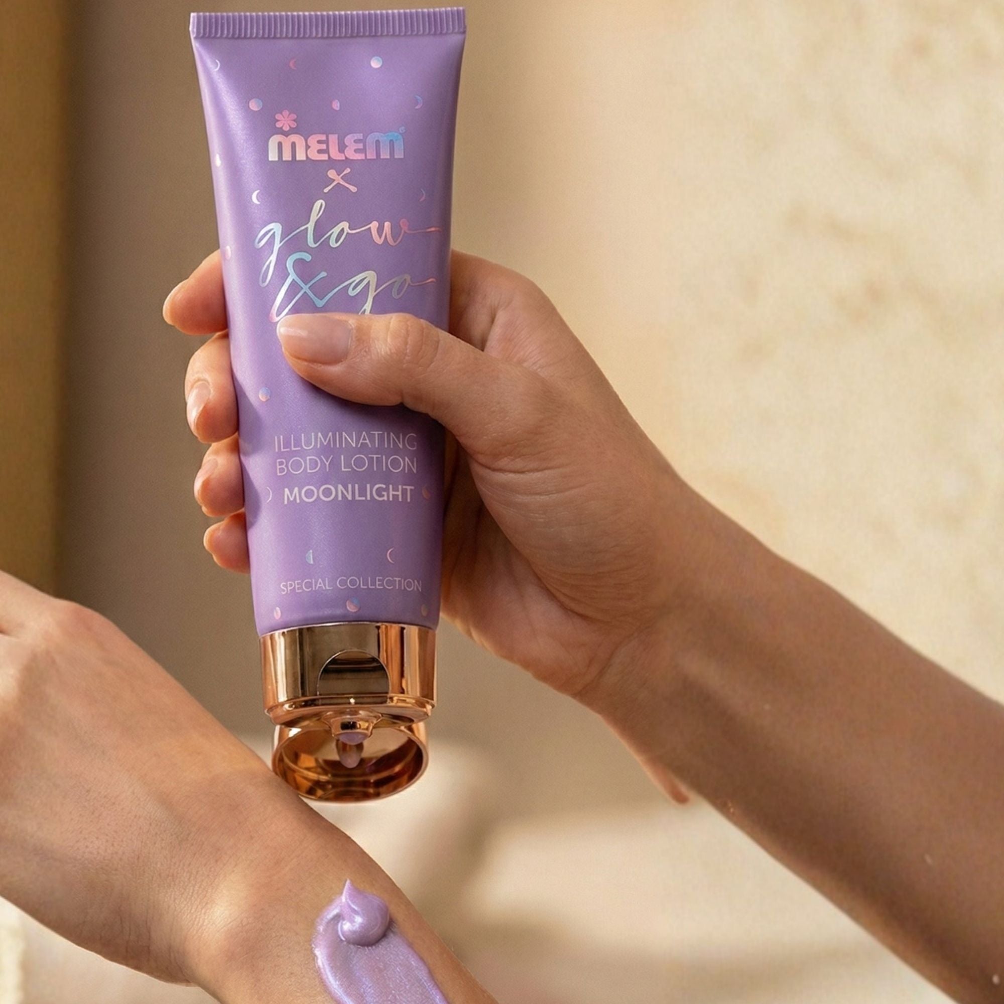 Melem Glow & Go Shimmering Body Lotion Moonlight – Körperlotion mit elegantem Glow-Effekt