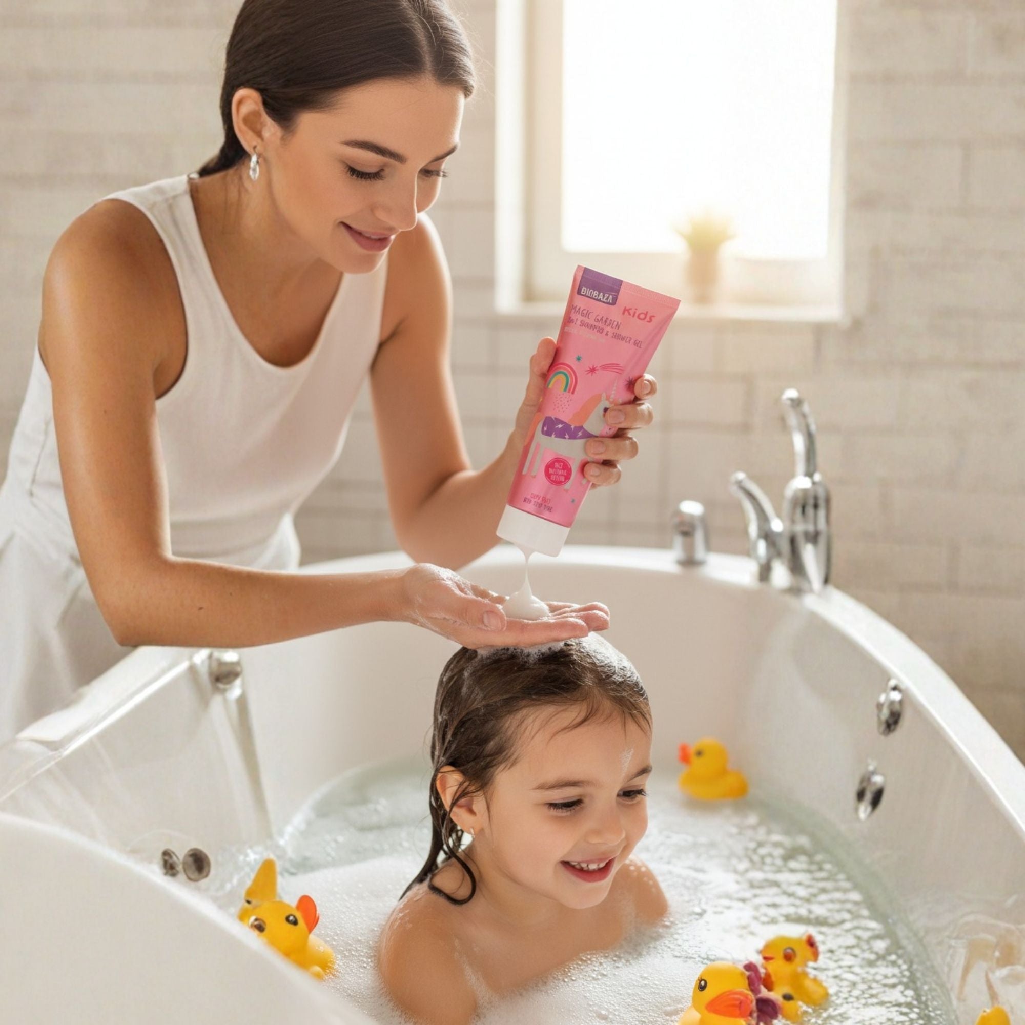 Biobaza Kids 2-in-1 Body & Hair Magic Garden – Mildes Shampoo & Duschgel für Kinder