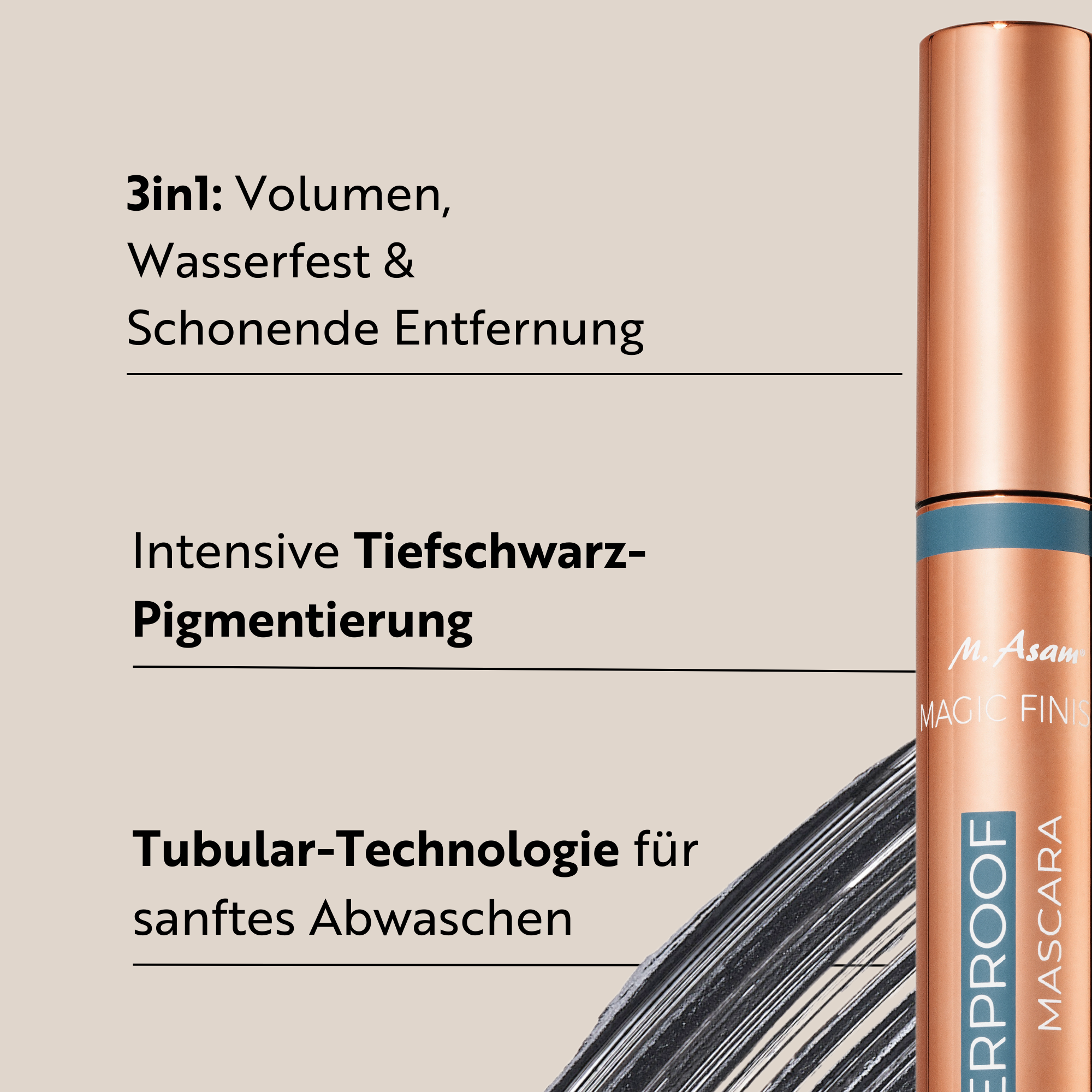 M. Asam Magic Finish 38° Waterproof Mascara deep black