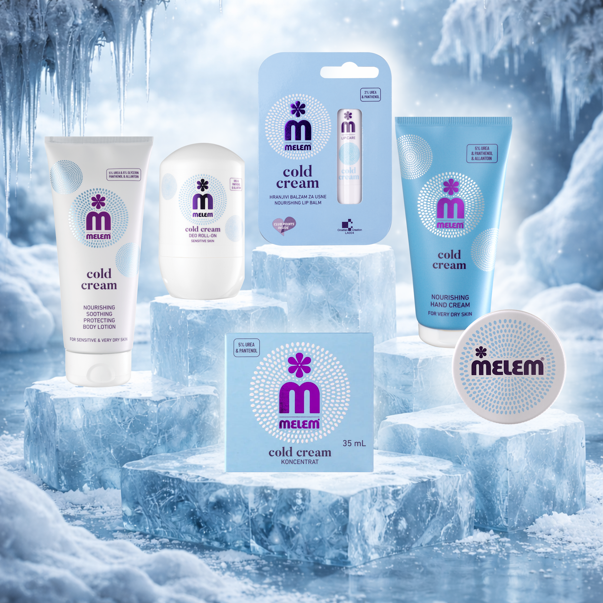 Melem Cold Cream Pflegeset  6-teiliges Bundle